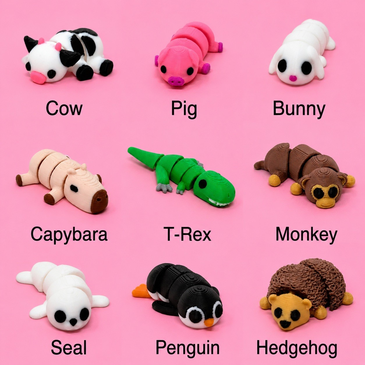 Mini Pocket Pets 300 Mystery Pack: Sensory Fidget Animal Toys – 3D Printed PLA