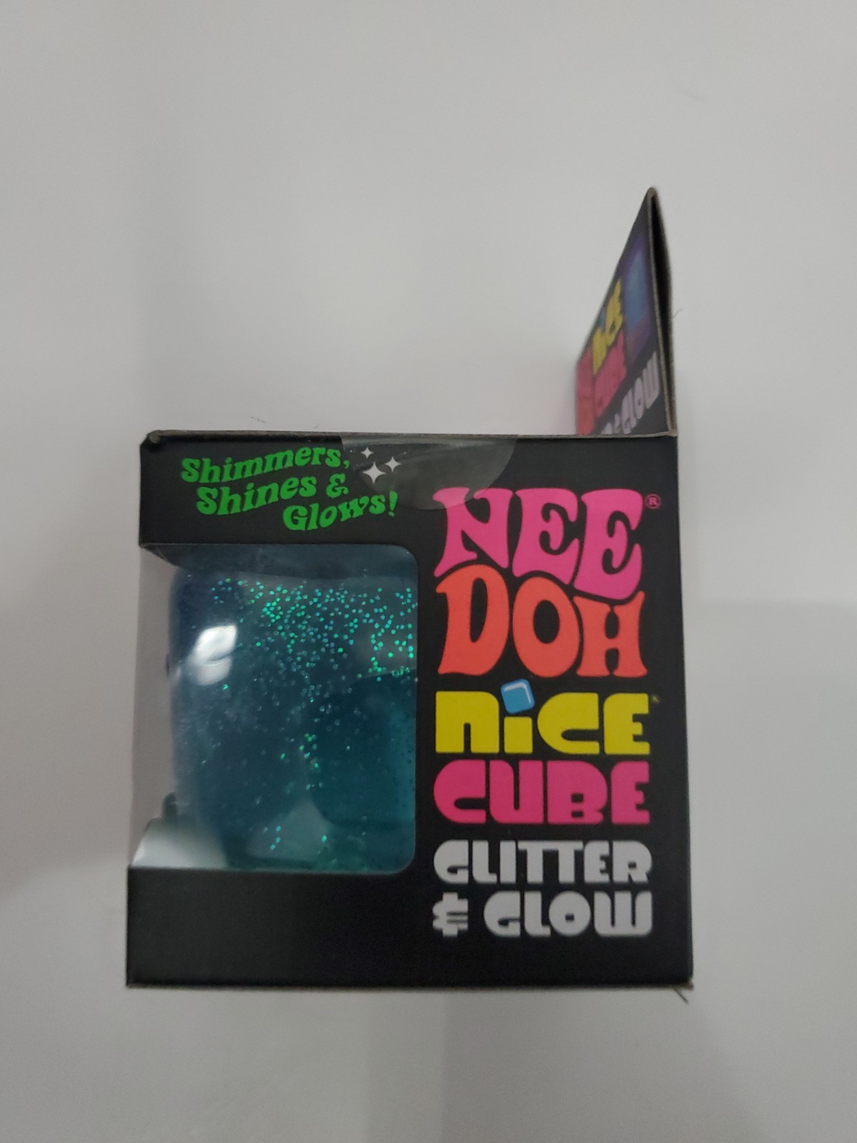 NeeDoh Nice Cube Glitter and Glow Blue New In Box Fast Shipping
