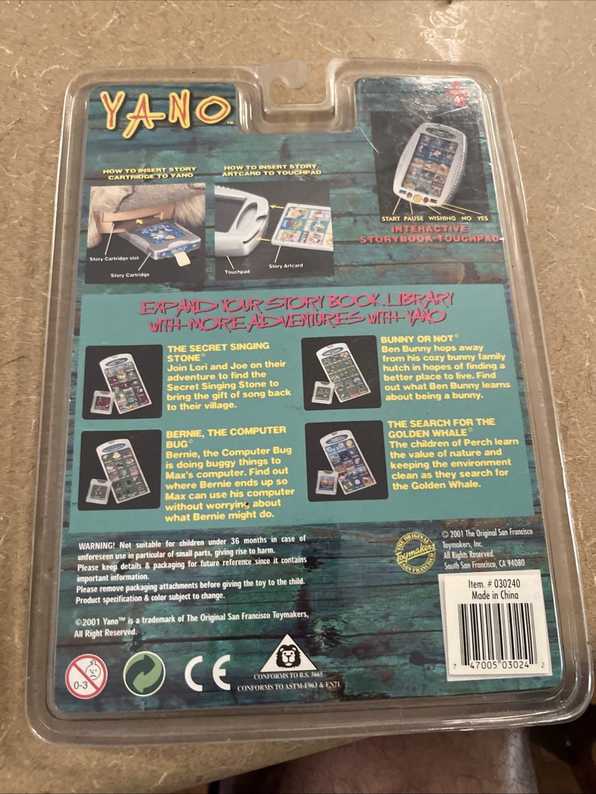 Yano THE SECRET SINGING STONE Bunny Story Card Cartridge Interactive Storyteller
