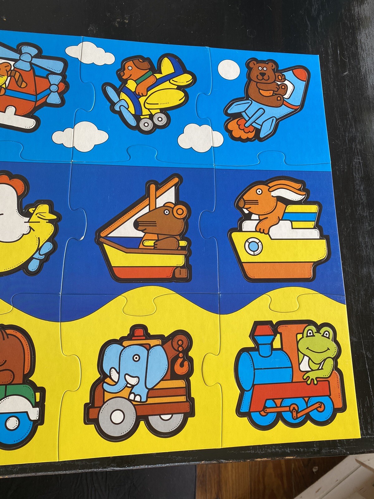 DISET SPAIN MACRO ACTION Large Floor Puzzle Game Animals Vehicles COMPLETE VTG