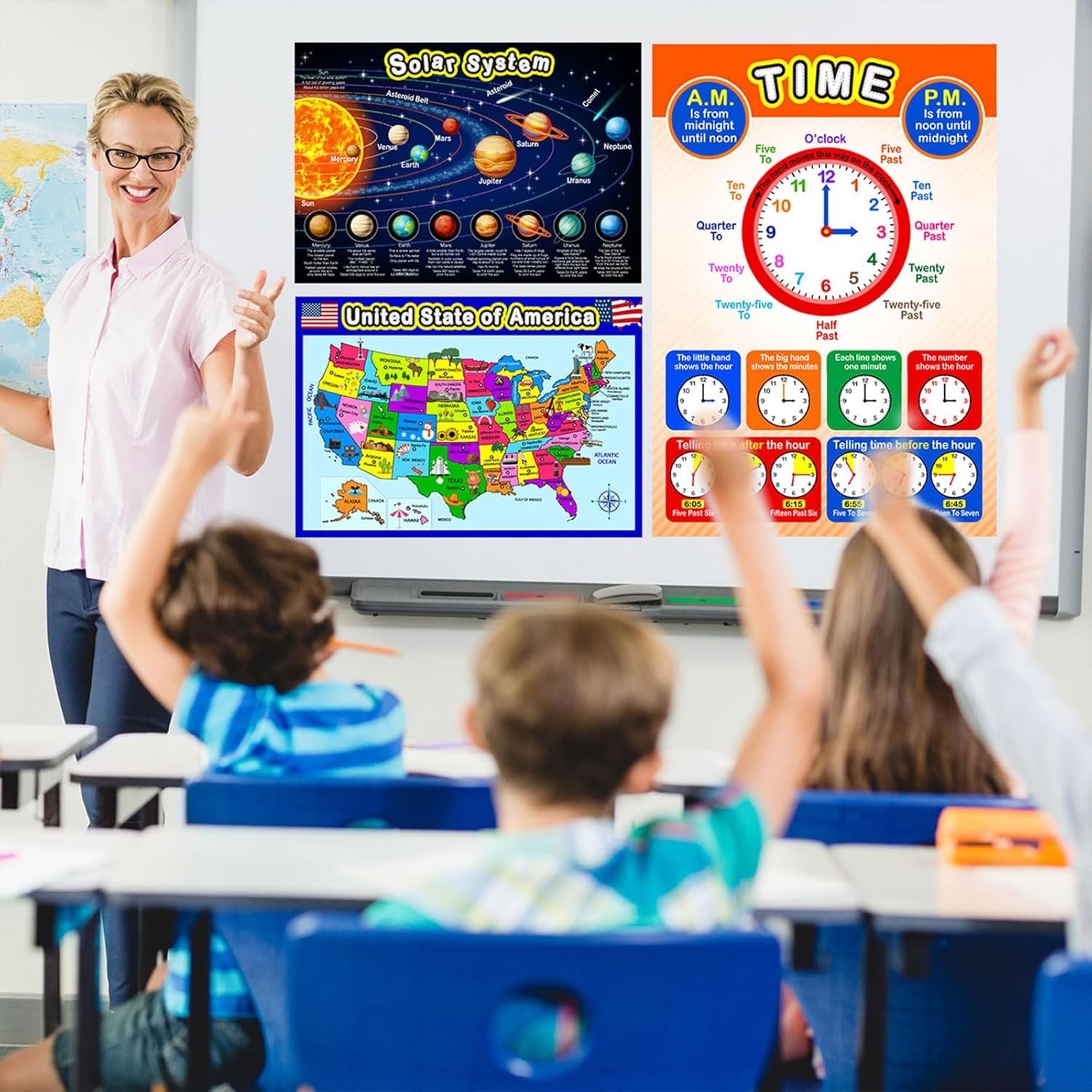 Large 16 x 11 Inch Preschool Educational Posters – Perfect for Homeschool Decor