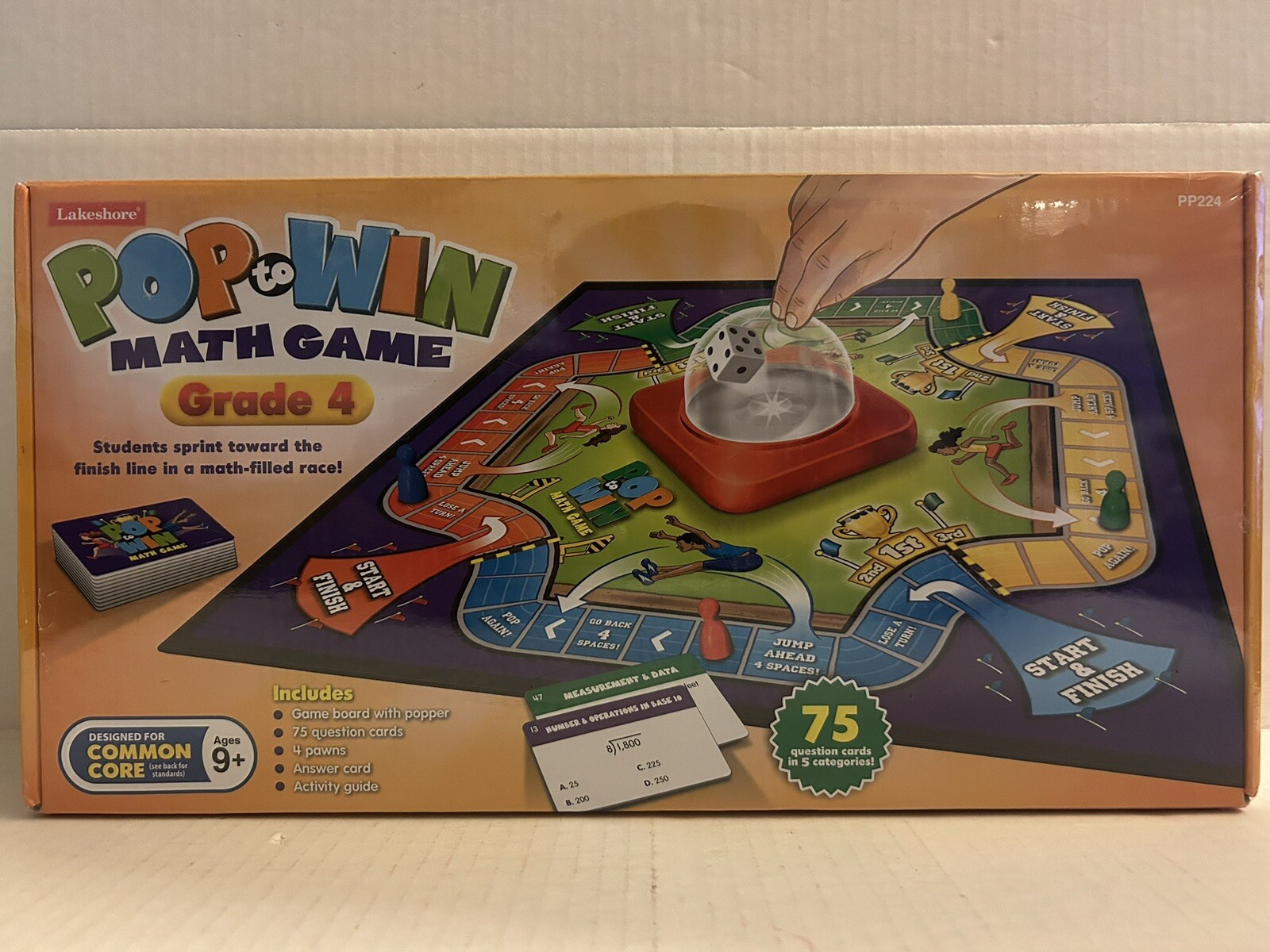 Pop To Win Math Game Grade 4 (Ages 9+) by Lakeshore – Common Core 2-4 Players