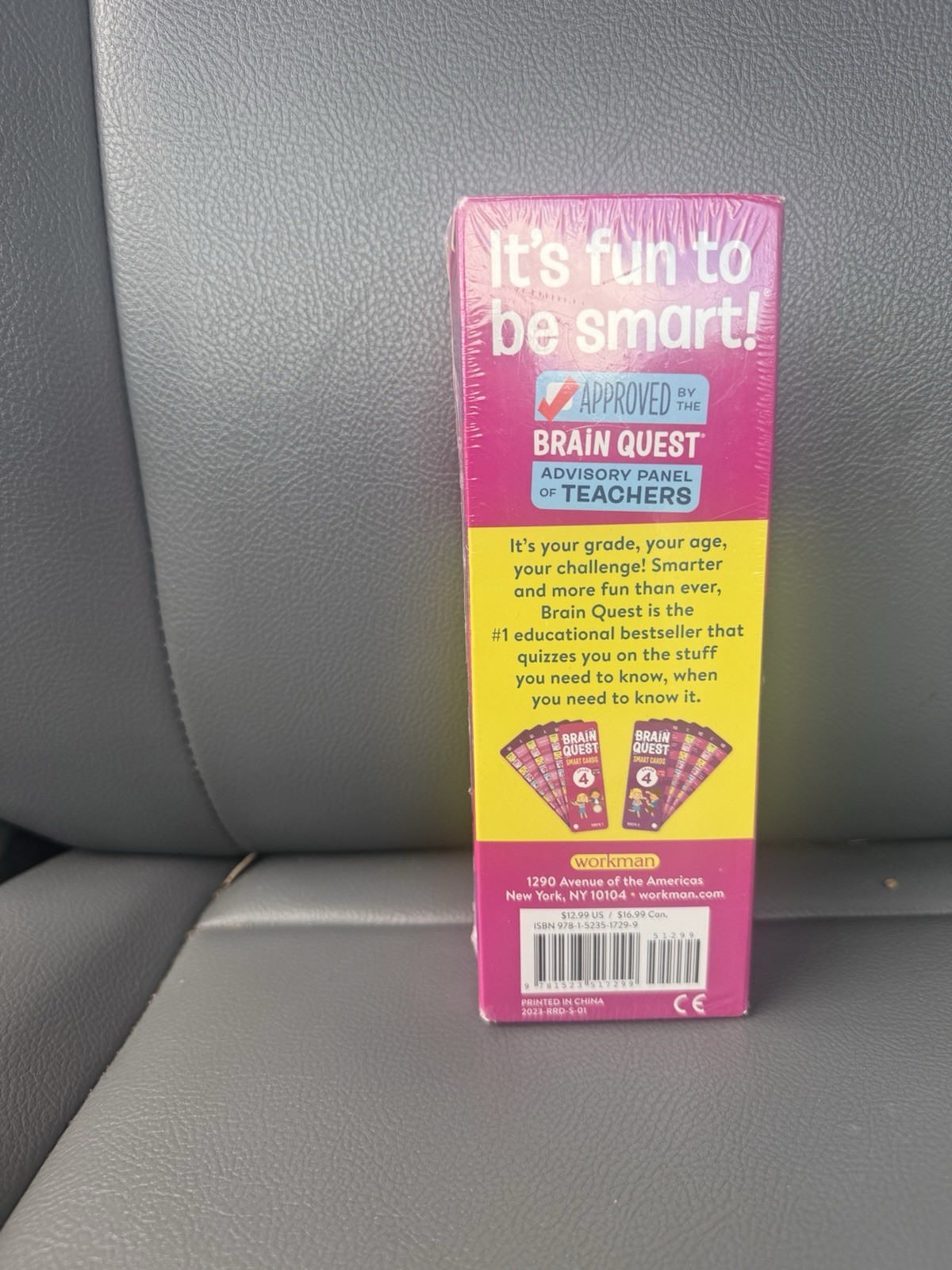 Brain Quest Grade 4 Smart Cards Revised 5th Edition Ages 9-10 Pink Yellow