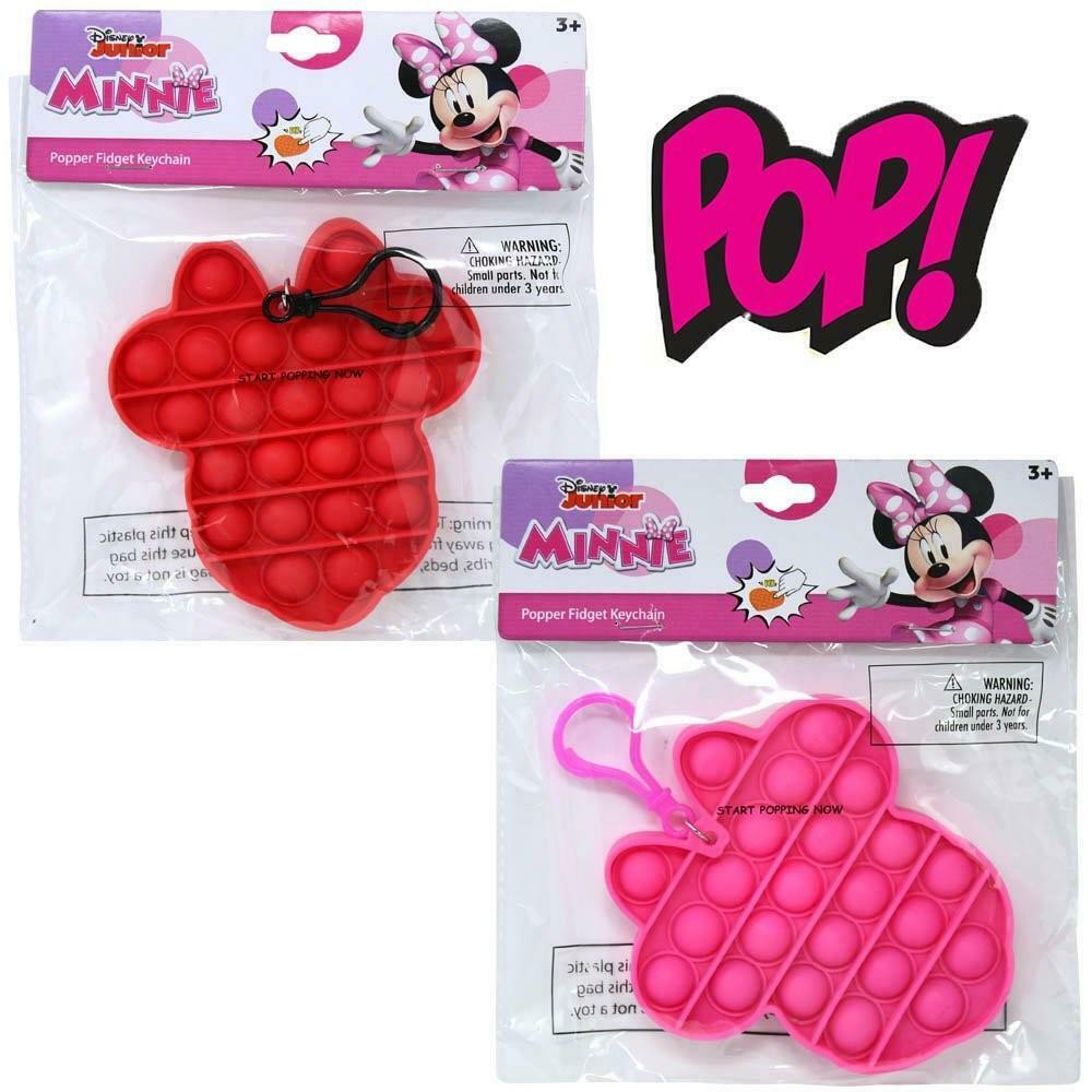 2-Pack Minnie Mouse Push Pop Pop Bubble Fidget Toy, Silicone Squeeze Sensory