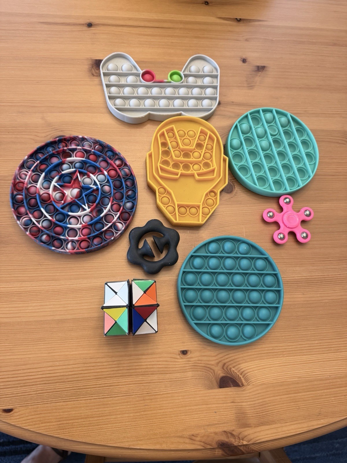 Iron Man Pop It Fidget Tactile Sensory Toy Bundle, Ages 3+ (3-16)