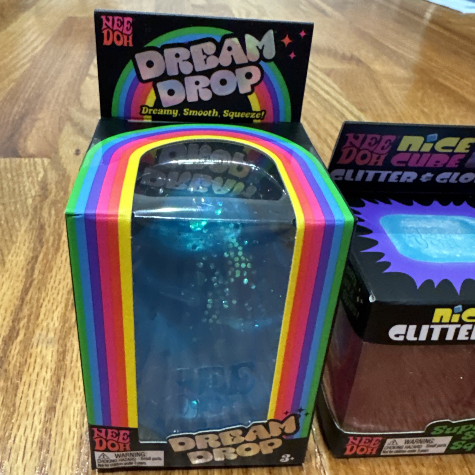 Brand New Needoh Dream Drop + Nice Cube Glitter Glow Squishy
