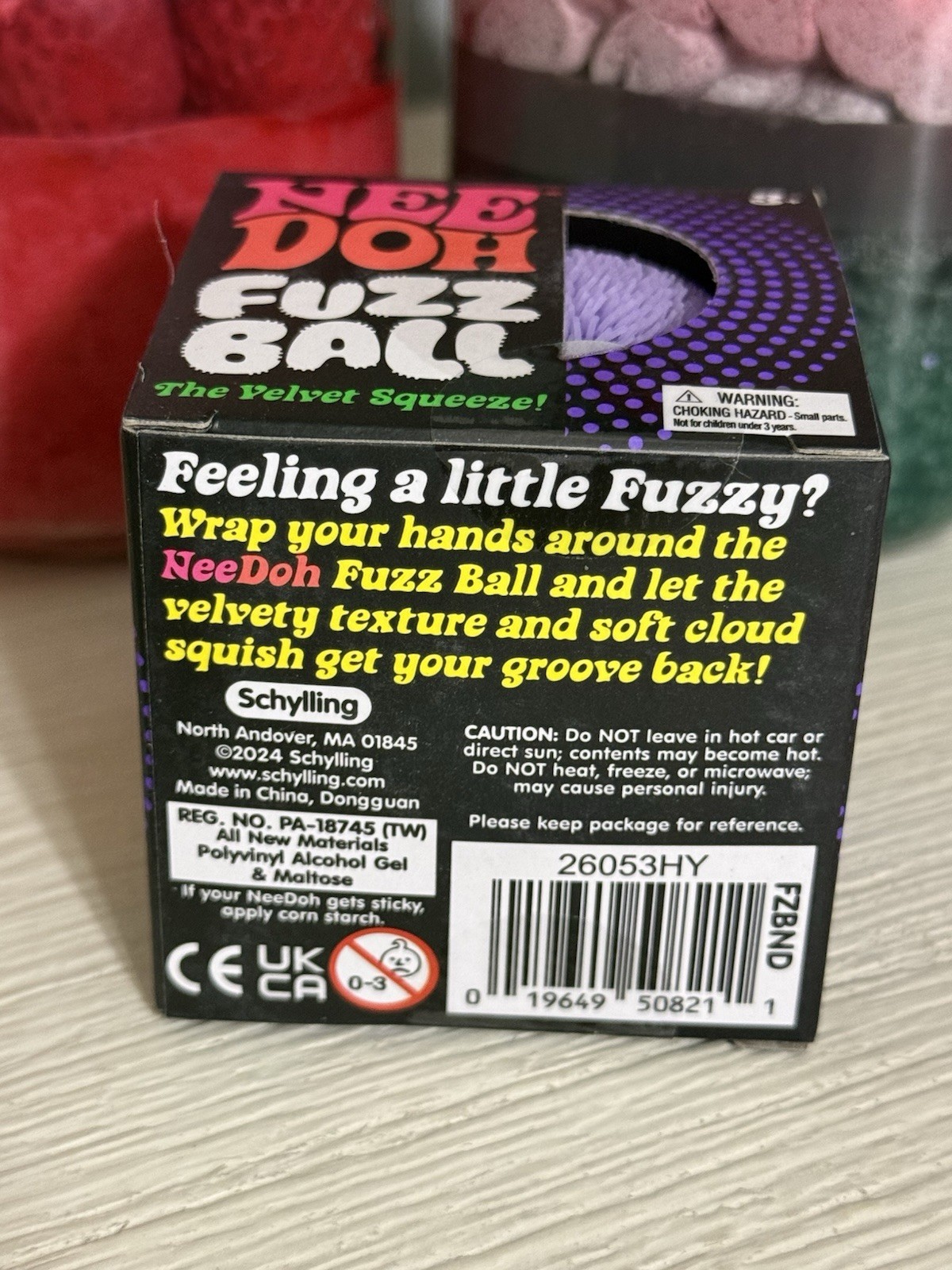 NEW Purple Needoh FUZZ BALL Nee Doh Squishy Fuzzball AUTHENTIC US Squeeze Squish
