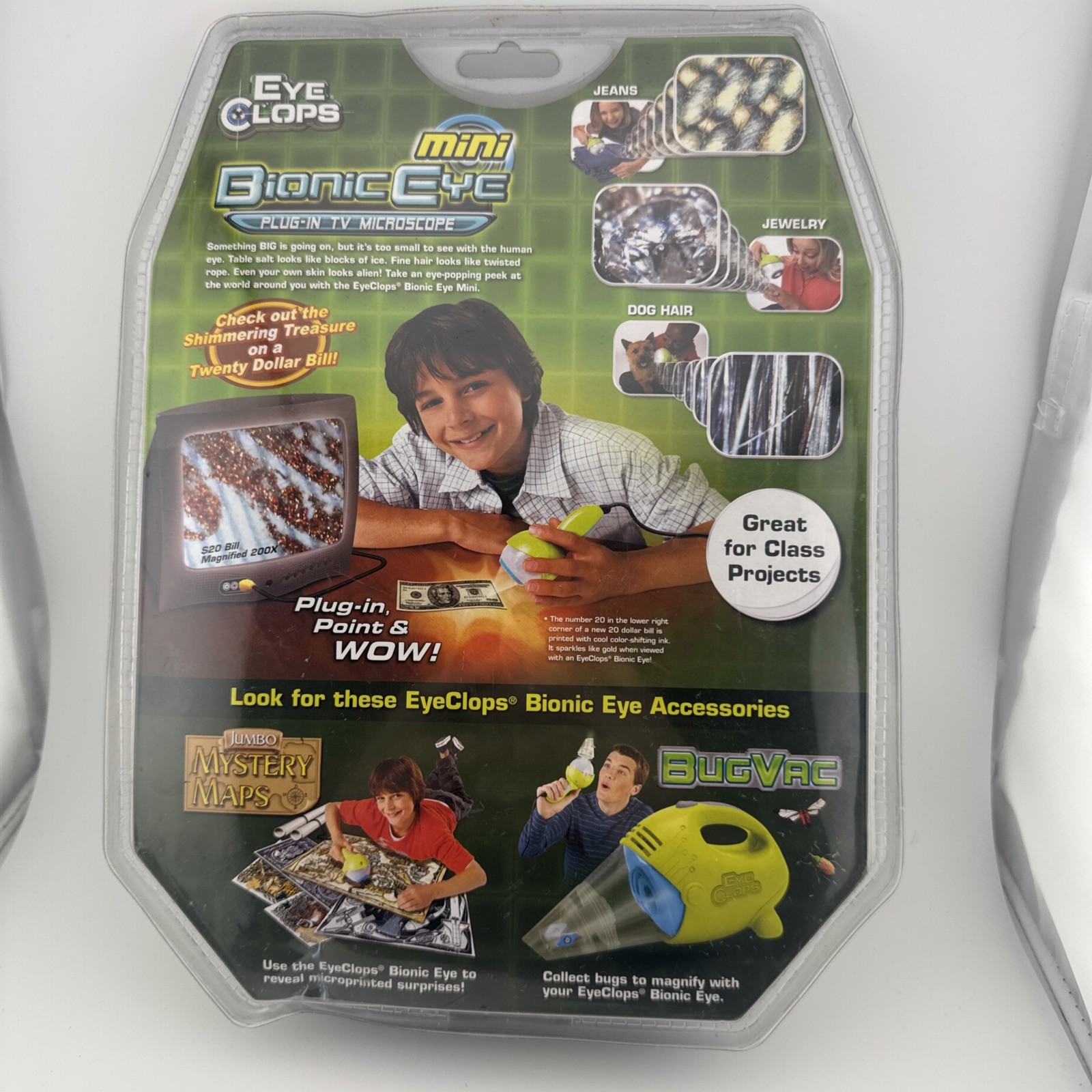 Eye Clops Mini Bionic Eye Plug-In TV Microscope Toy JAKKS Pacific NEW