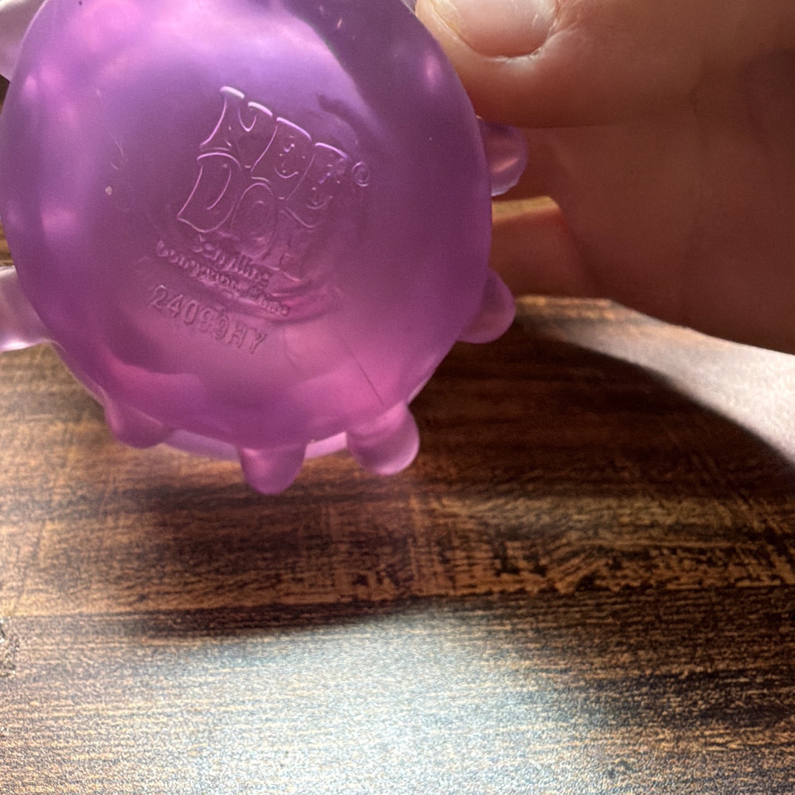 NeeDoh Purple Squeeze Toy Stress Ball w/ Embossed Logo, Ages 4-7, MPN 240987