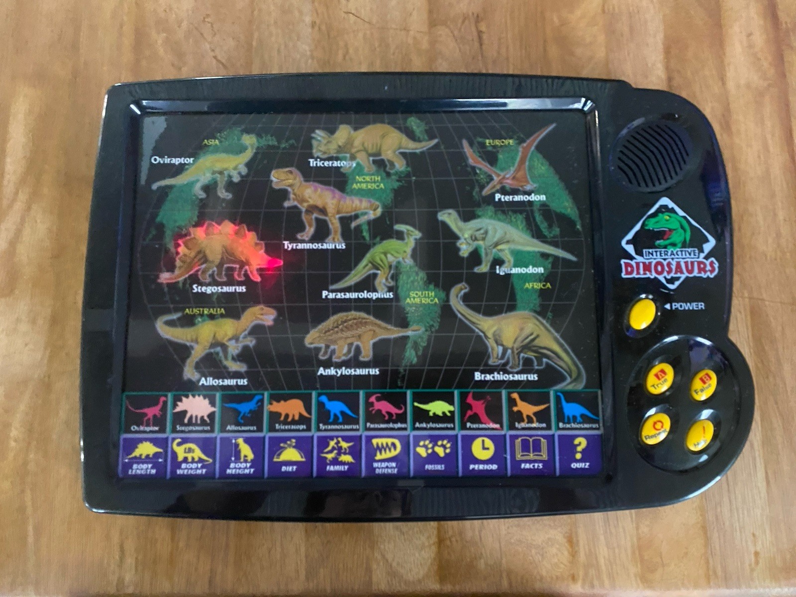 Vintage Interactive Dinosaurs Kids Learning Electronic Toy Tested/Working