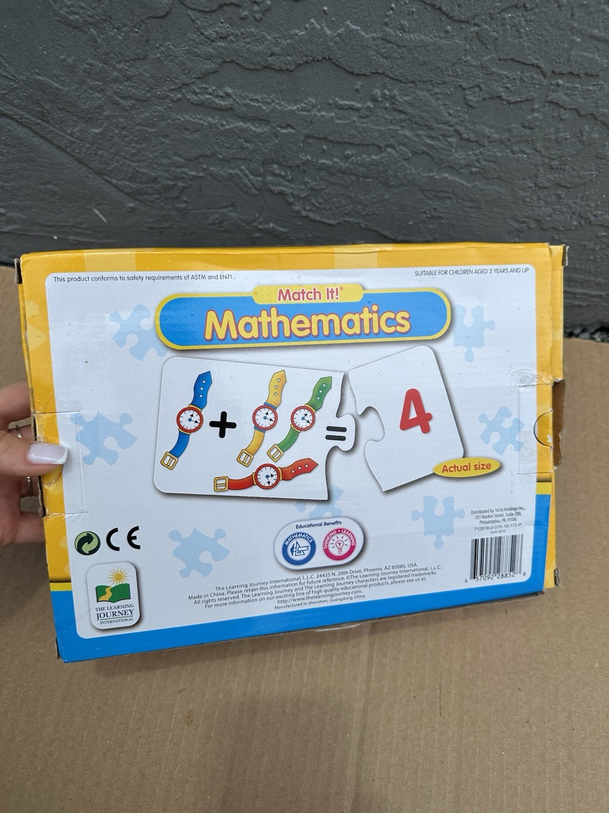 Match It Mathematics Puzzle Game Kids Learning Numbers Counting Complete Set