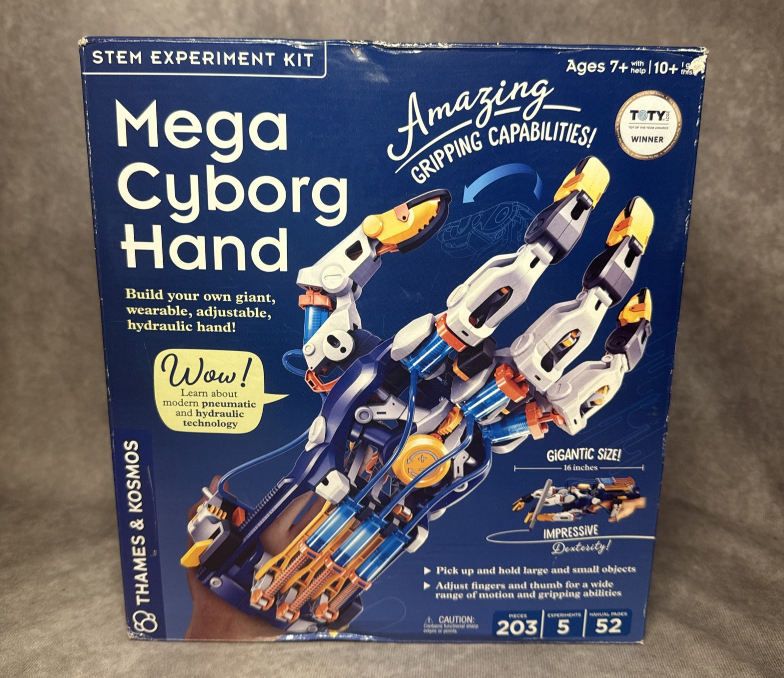 Thames & Kosmos 620501 Mega Cyborg Hand Kit STEM Hydraulic Pneumatic Multicolor