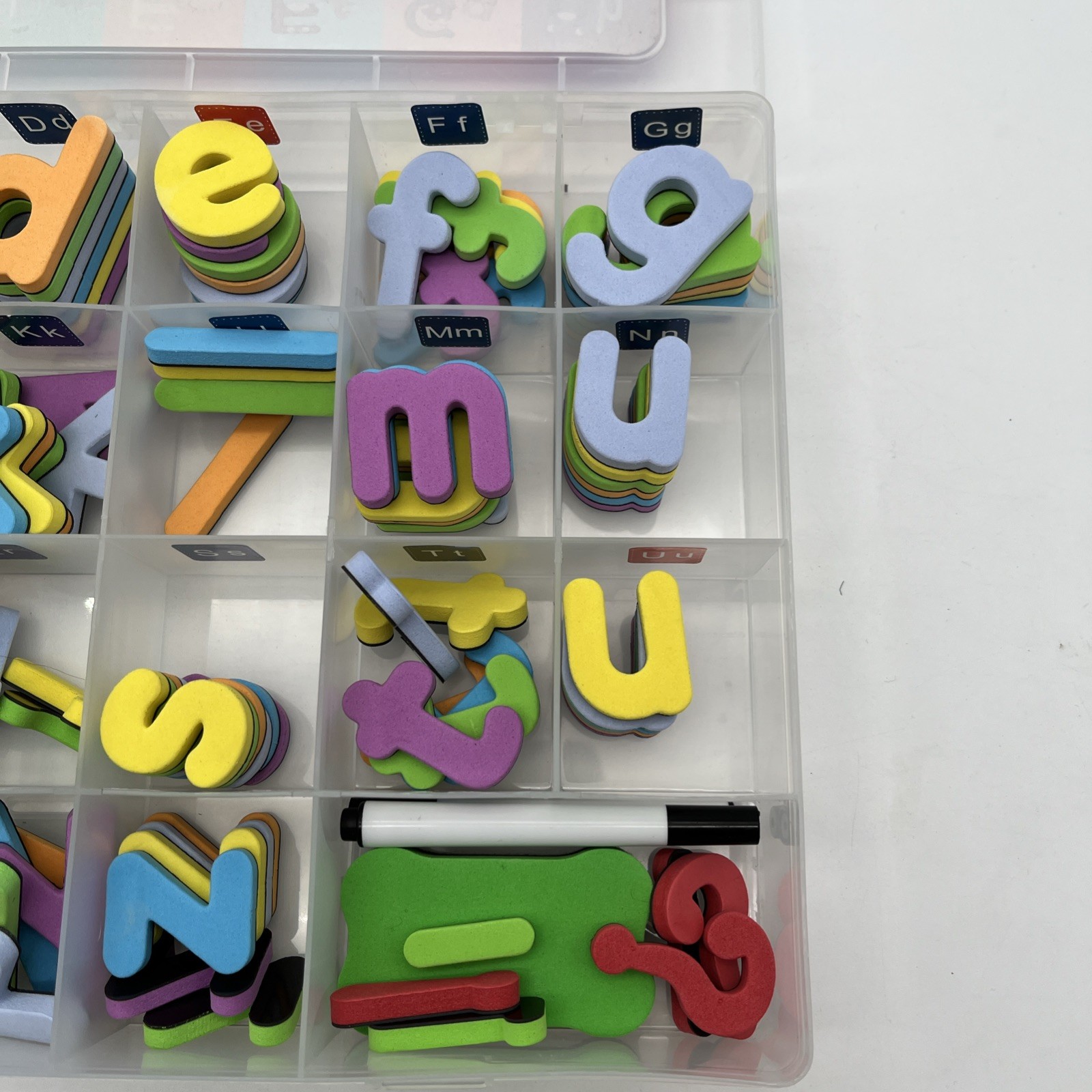 165 Pc Magnetic Lowercase Alphabet Letters Foam ABC Set Storage Case