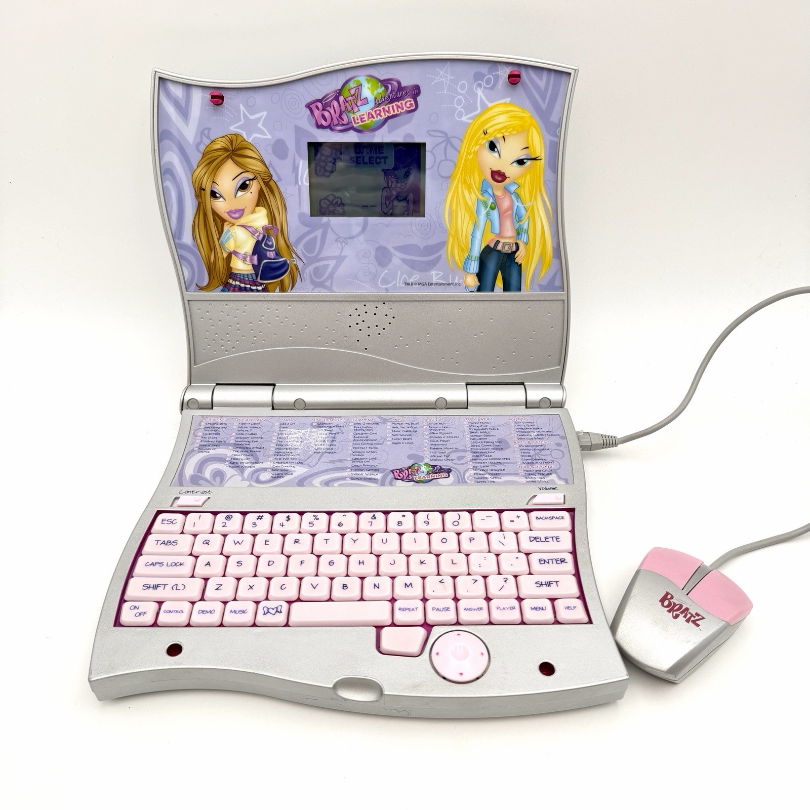 Bratz Adventures In Learning English/Spanish Laptop w/Mouse TESTED & WORKS
