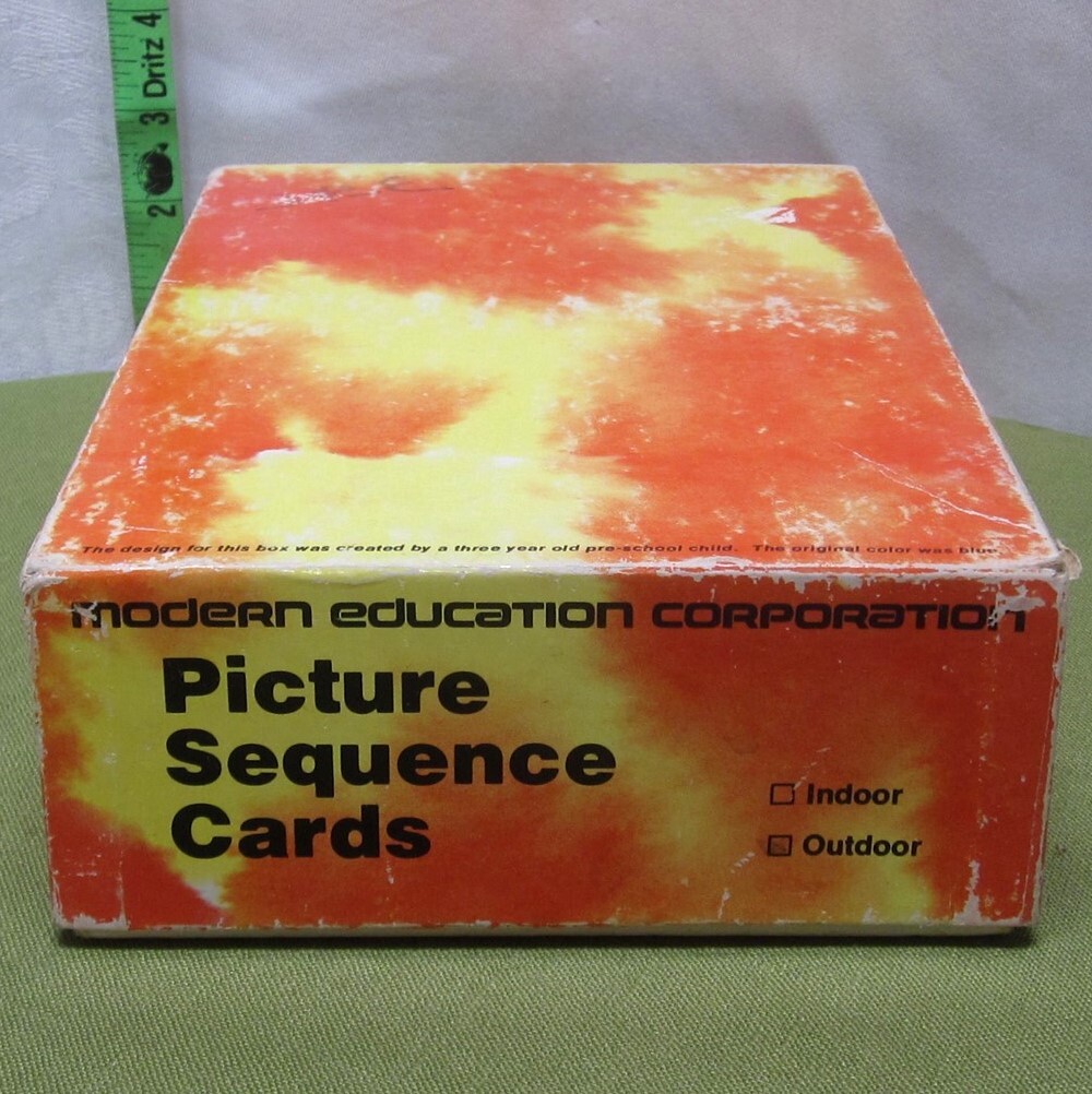 PICTURE SEQUENCE CARDS Modern Education Corporation outdoor scenes 1968 card set