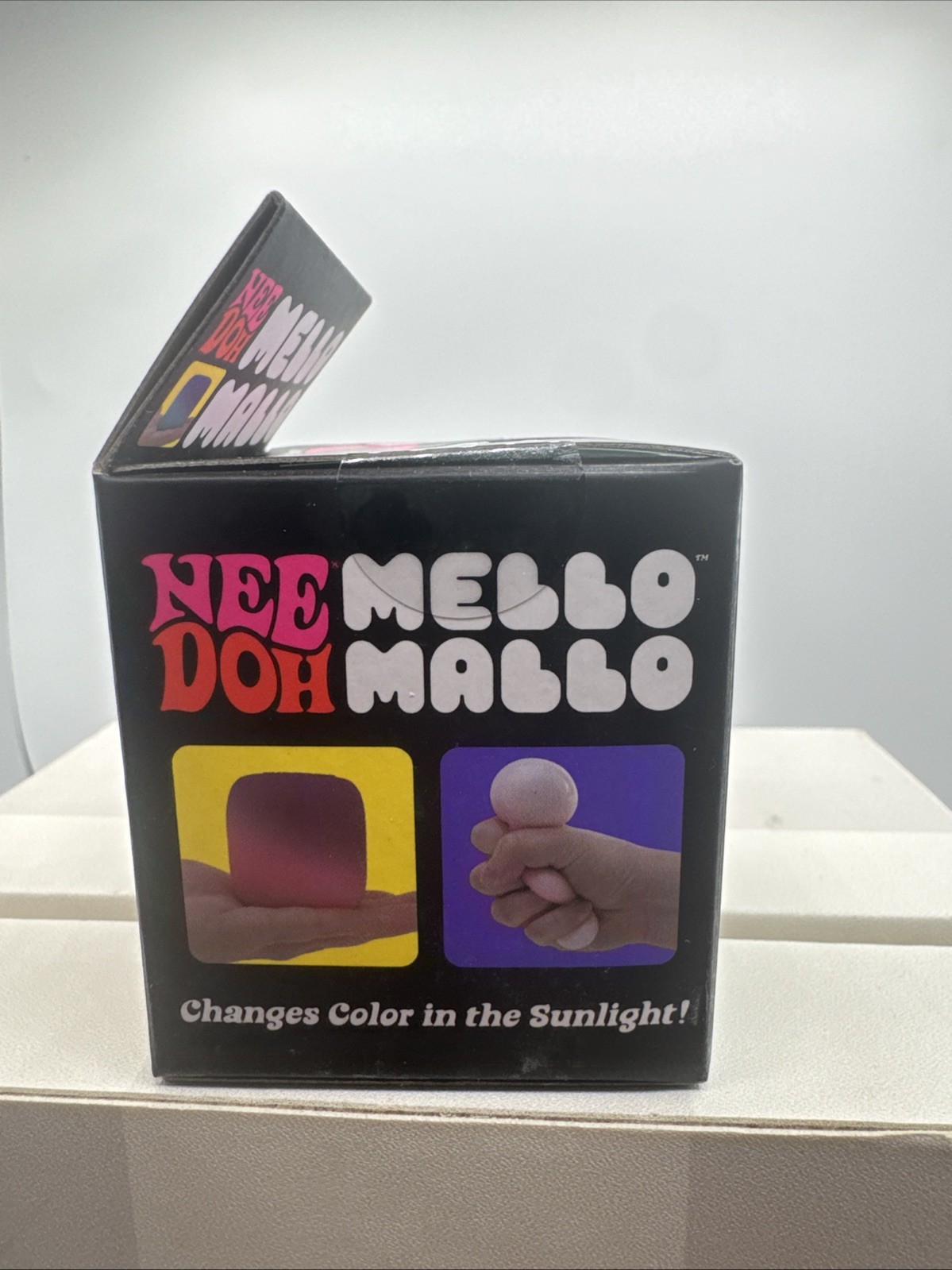 NIB Nee Doh Blue Mello Mallo Squishy Stress Anxiety Fidget Color Changing Toy