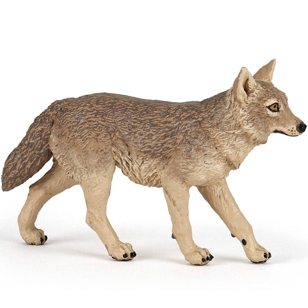Jackal Figurine – Hand Painted Wild Animal Toy Figure – New Papo 50259