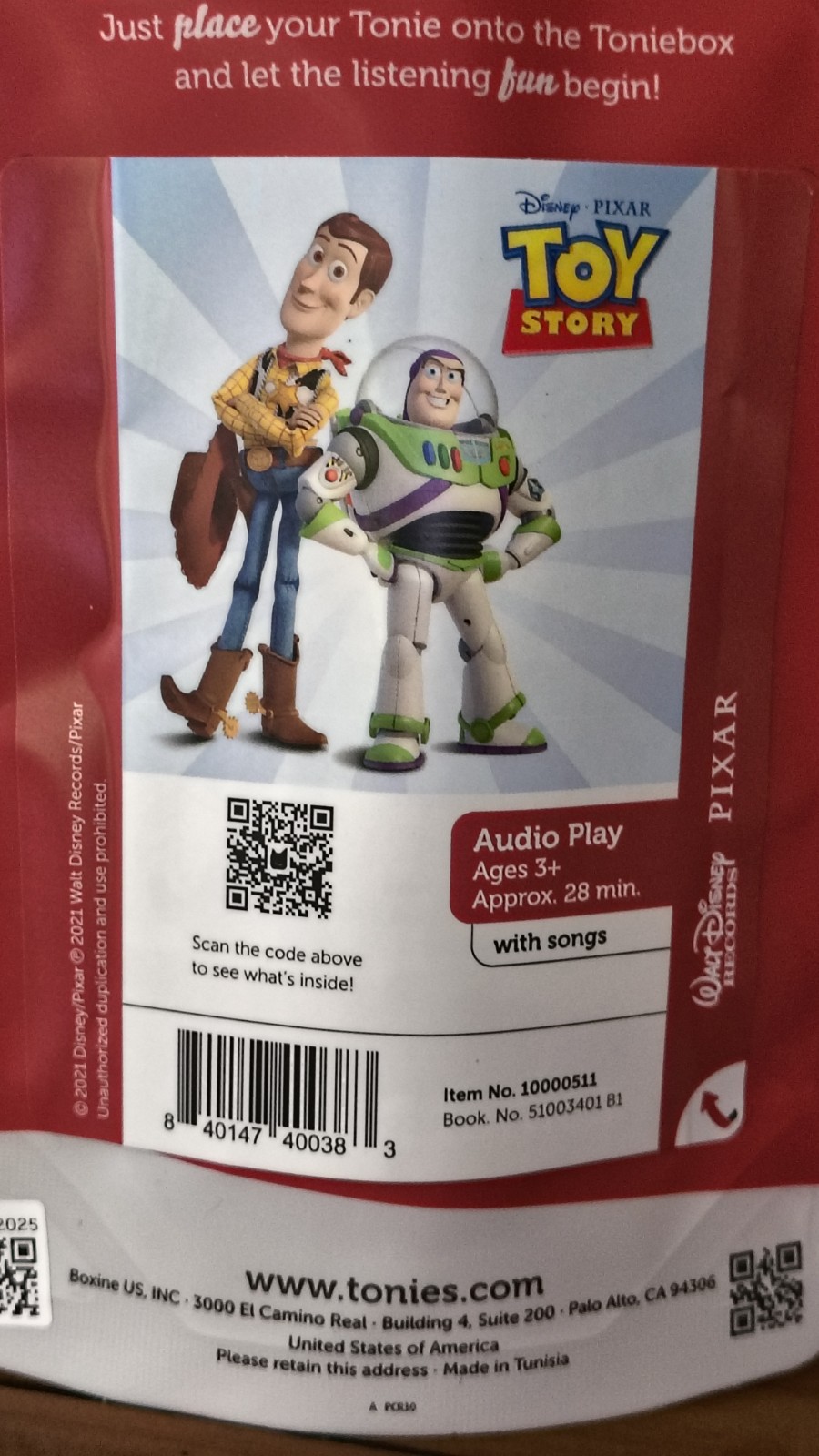 New Tonie For Toniebox: Disney/Pixar TOY STORY/Woody Character#10000511AudioPlay