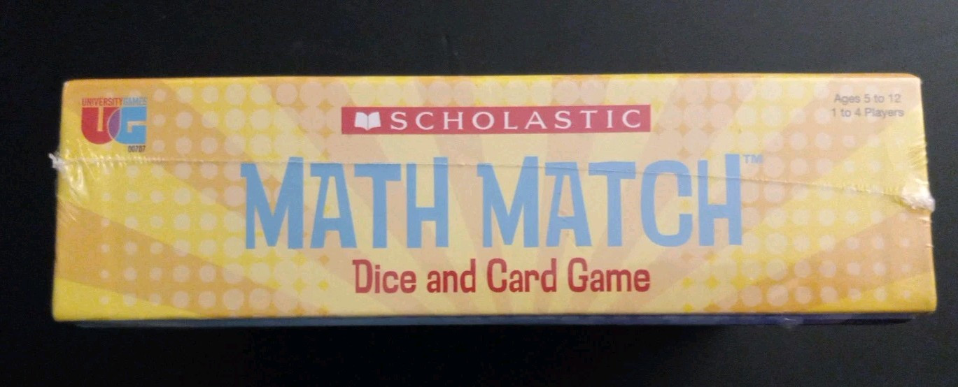 New University Games Scholastic MATH MATCH Dice and Card Game Educational 5 -12