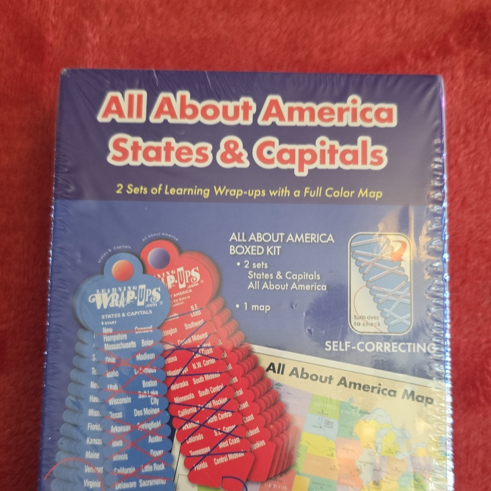 States & Capitals Learning Wrap-Ups Boxed Kit with All About America Map