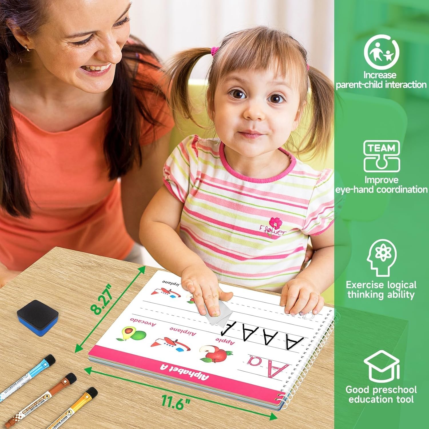 “Kindergarten Learning Activities Learn to Write for Kid Age 3 4 5 Years Old, 40