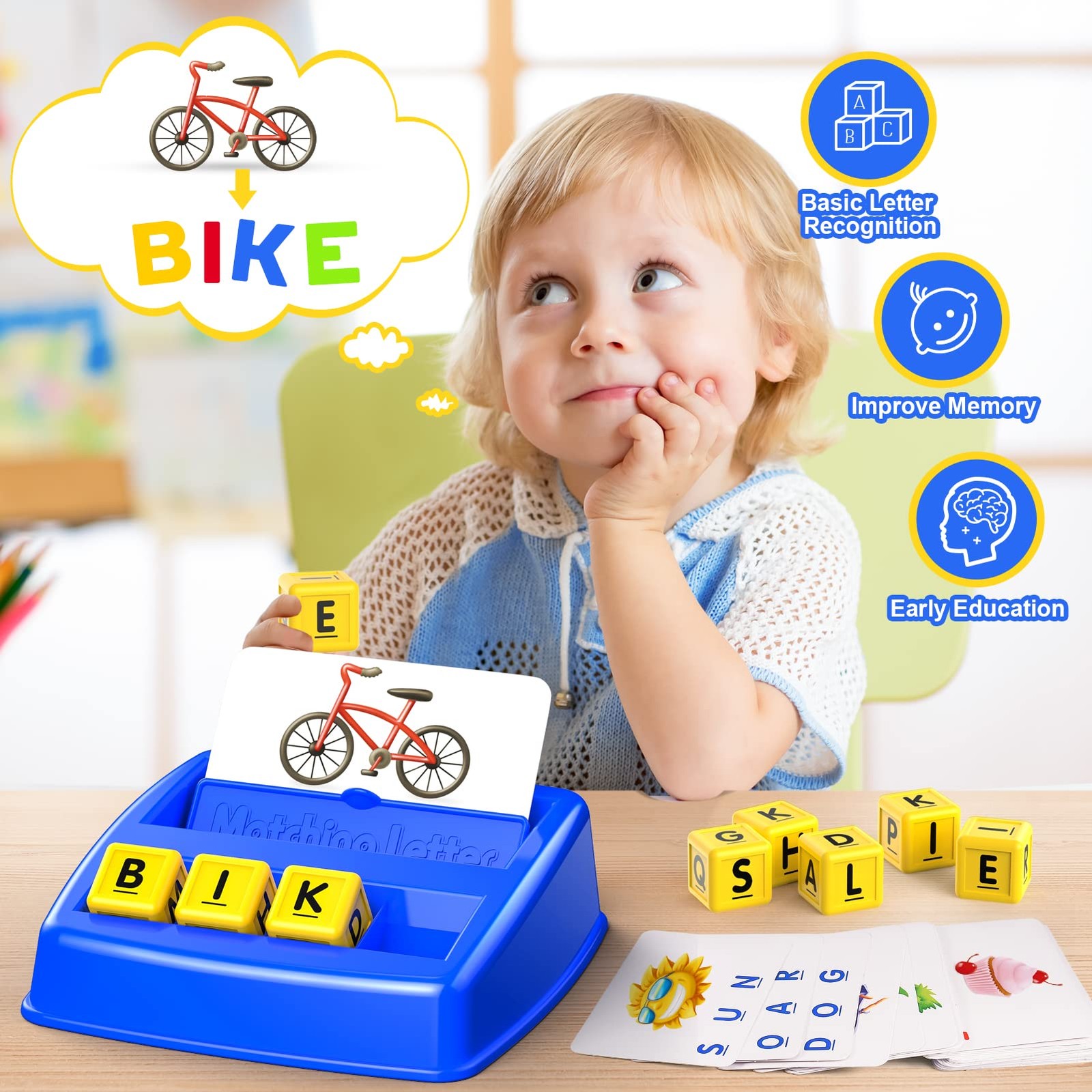 Learning Games for Ages 3-8, Matching Letter Game for Toys Ages 3-8 Education…