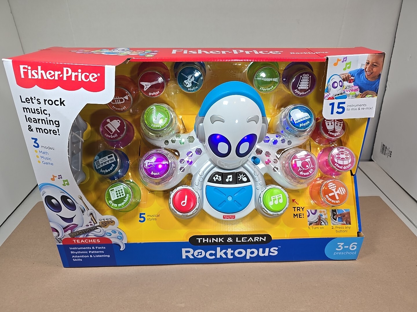 Fisher-Price Think & Learn Rocktopus Music Toy – Preschool Ages 3-6 NEW 3 Modes