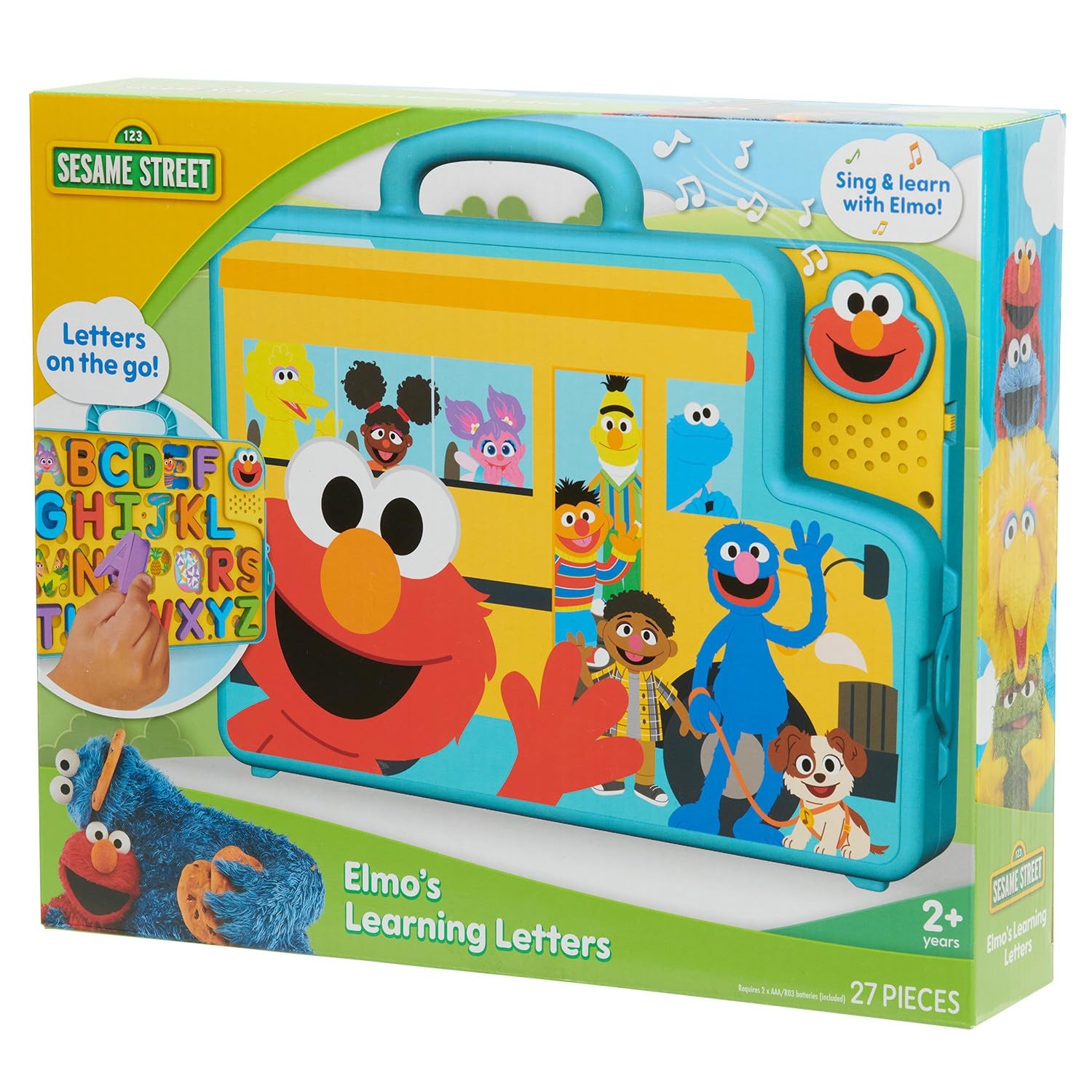 Sesame Street Elmo’s Learning Letters Bus Activity Board, Medium, Multicolor
