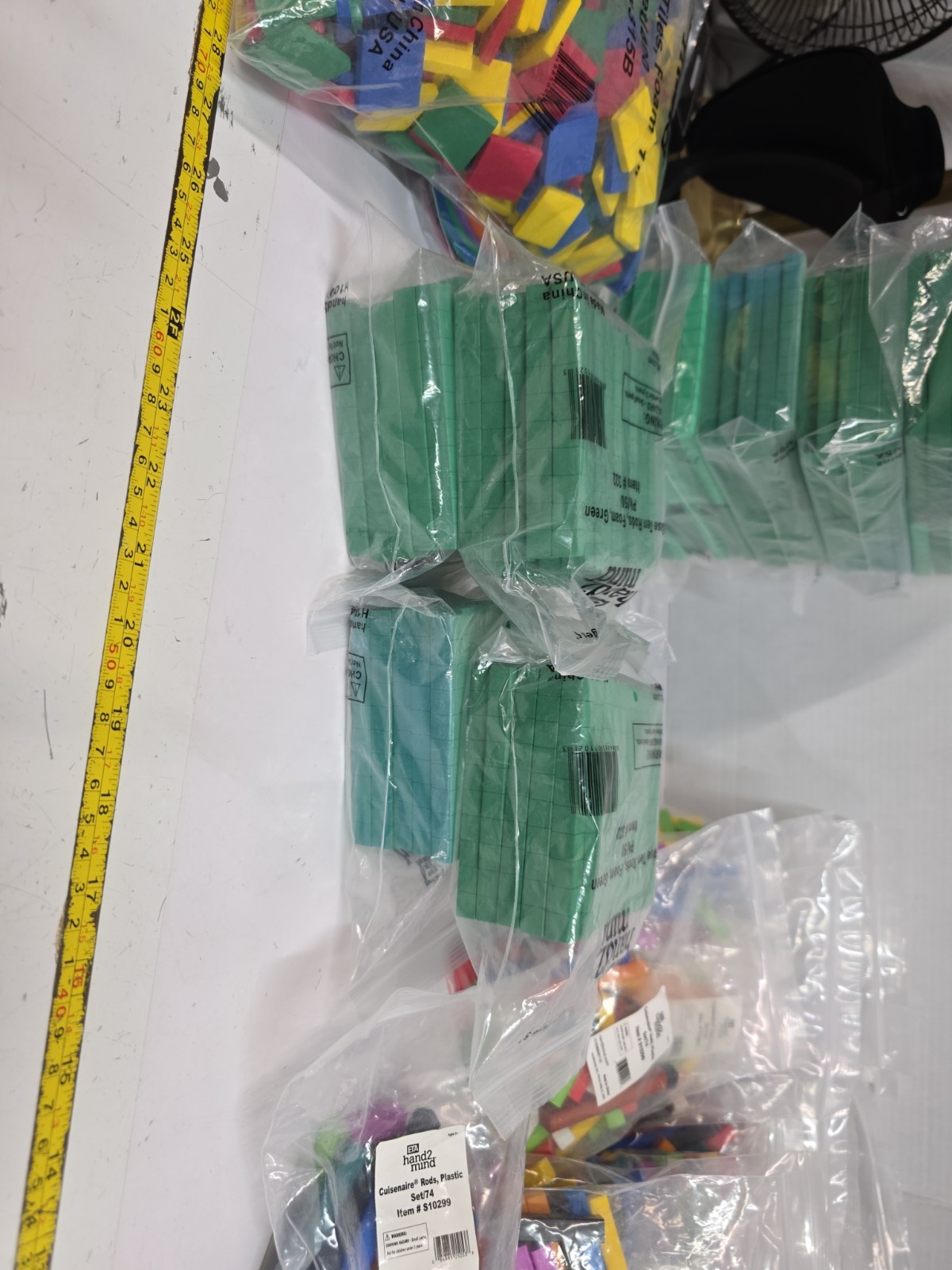 Lot Of Hand 2 Mind Math Manipulatives Base 10 Cuisenaire Rods Color Tiles 2200+