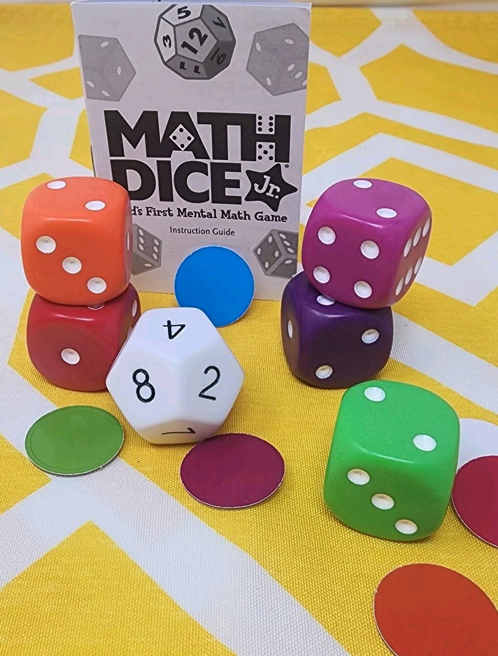 “Math Dice Junior” Game Learning Math Dice Addition Subtraction Think Fun Age 6+
