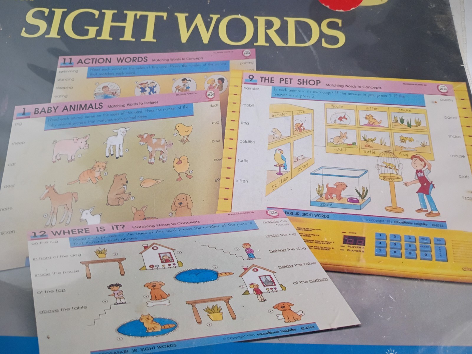 Vintage 1991 Geo Safari Electronic Learning Game- Sight Words Ages 4-7