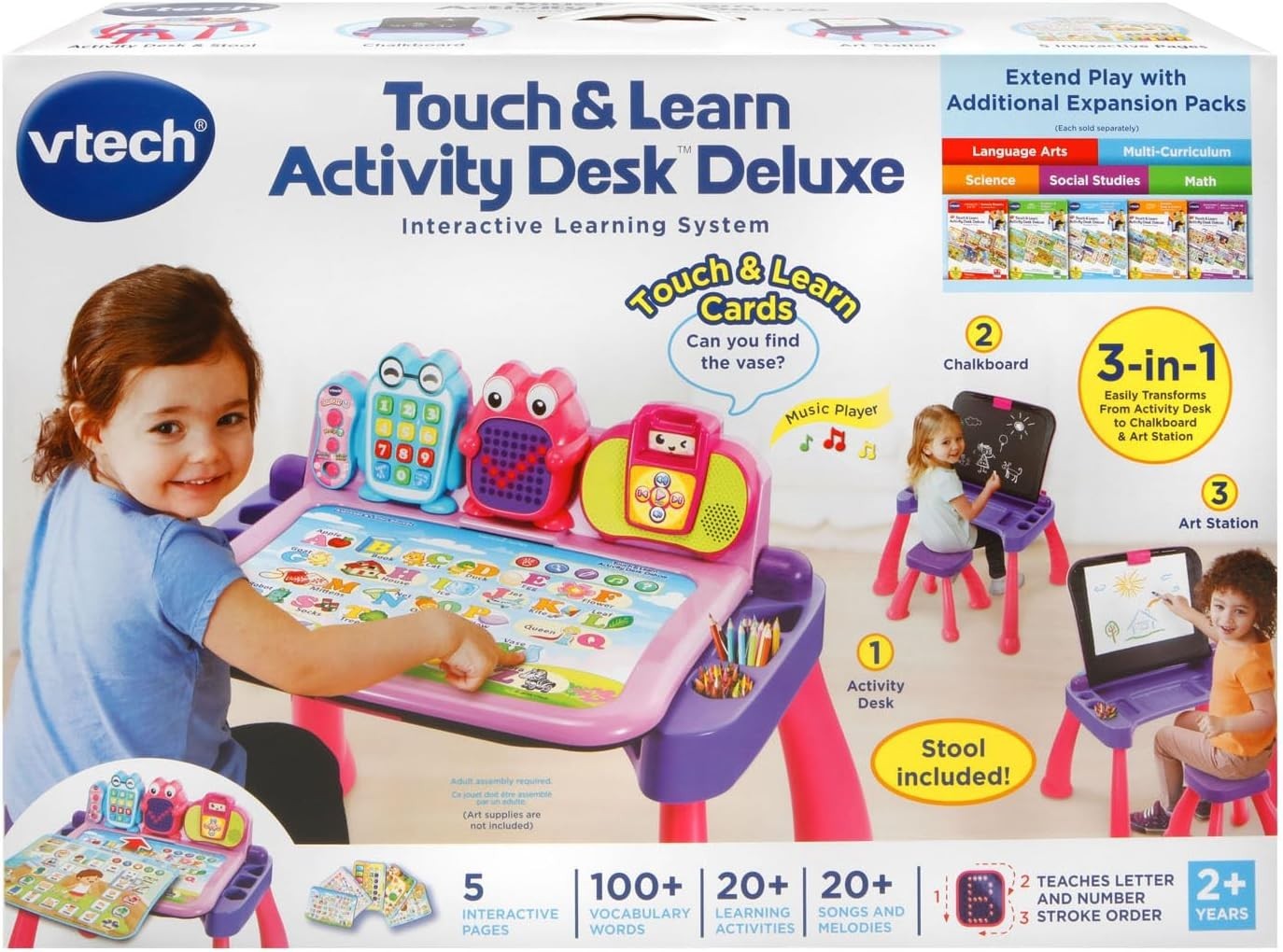 Touch and Learn Activity Desk Deluxe, Pink