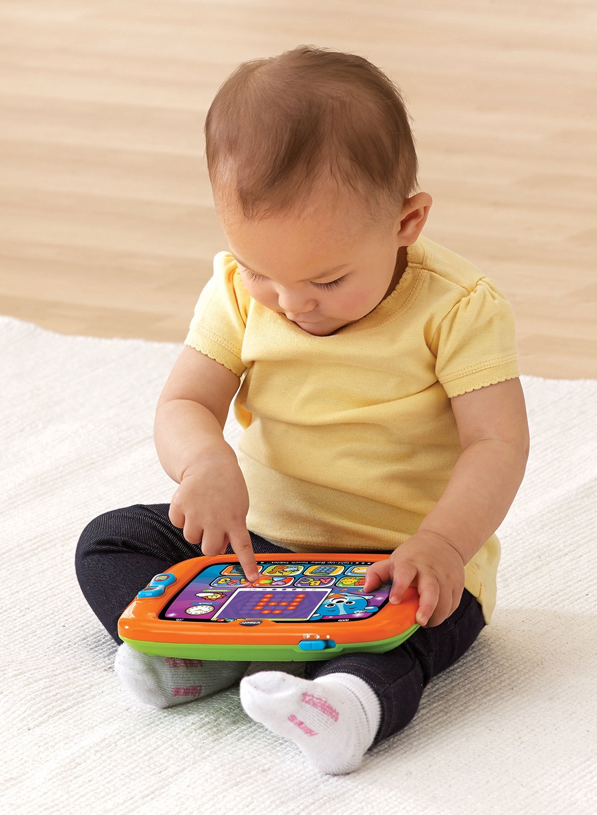 VTech Light-Up Baby Touch Tablet, Orange 8.1″ x 6″ x 1.2″,