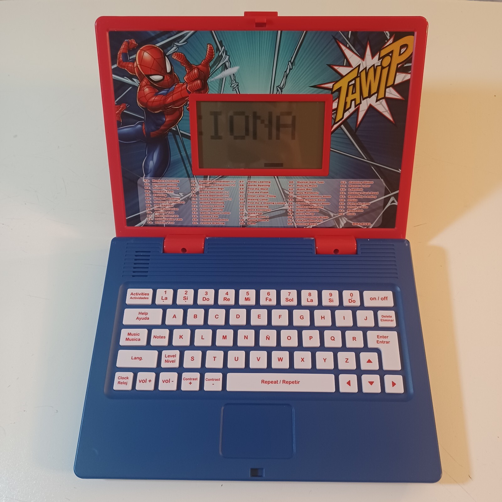 Lexibook Spider-Man Bilingual Educational Laptop & Mouse ~ Age 3 – 7 Years