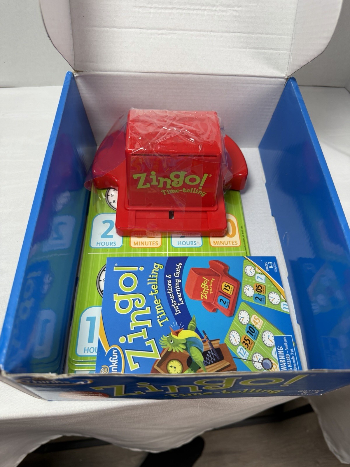 ThinkFun Zingo Time-Telling Complete Learning Game Clock Reading Homeschool K-3