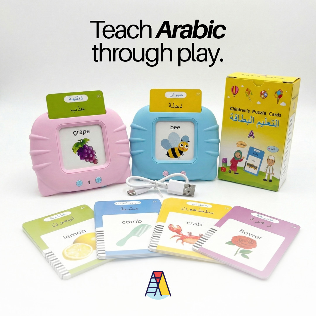 Arabic English Talking Flash Cards for Toddlers 510 Words Speech Learning Toy