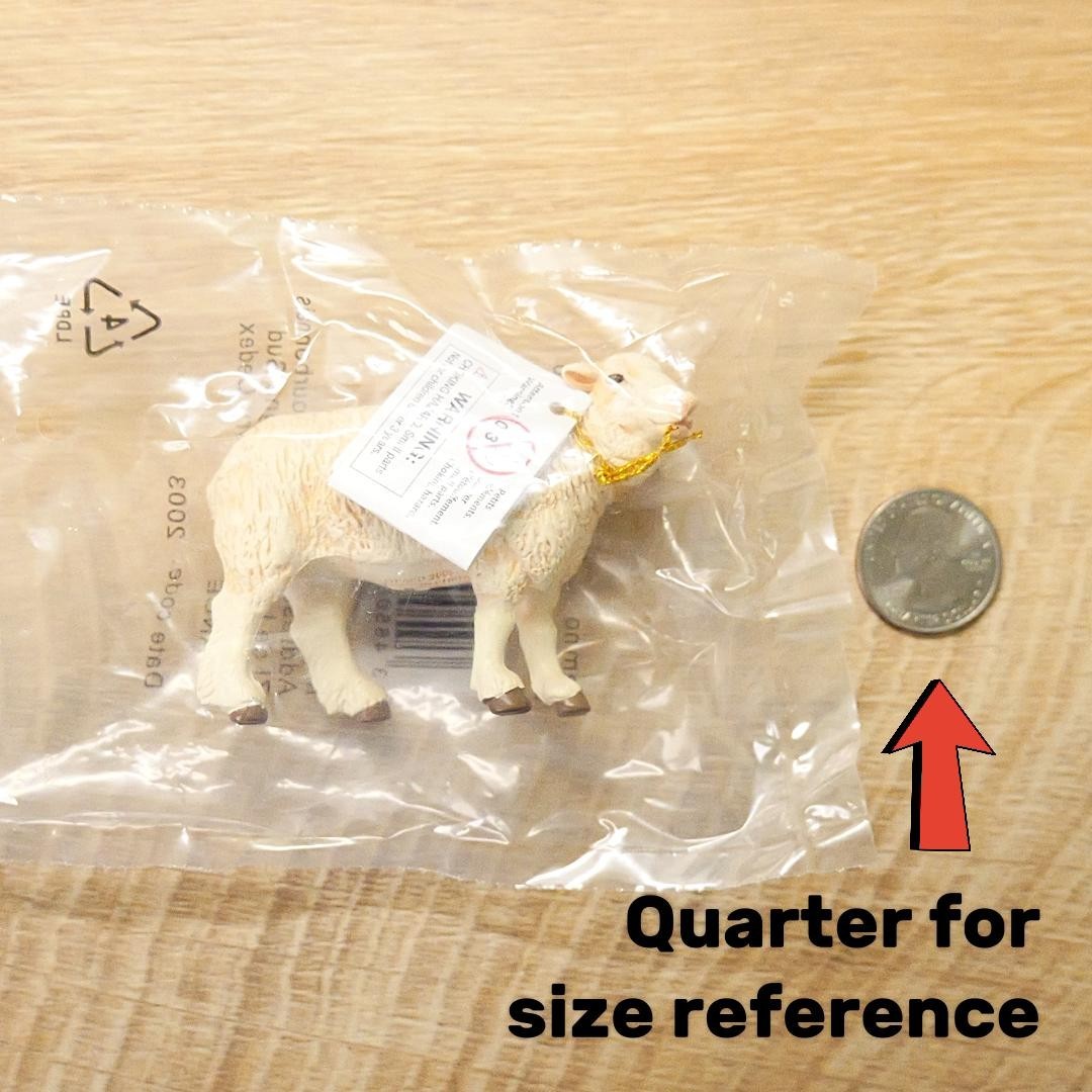 Sheep Figurine – Hand Painted Collectible Ewe Farm Animal Toy Figure – NEW Papo