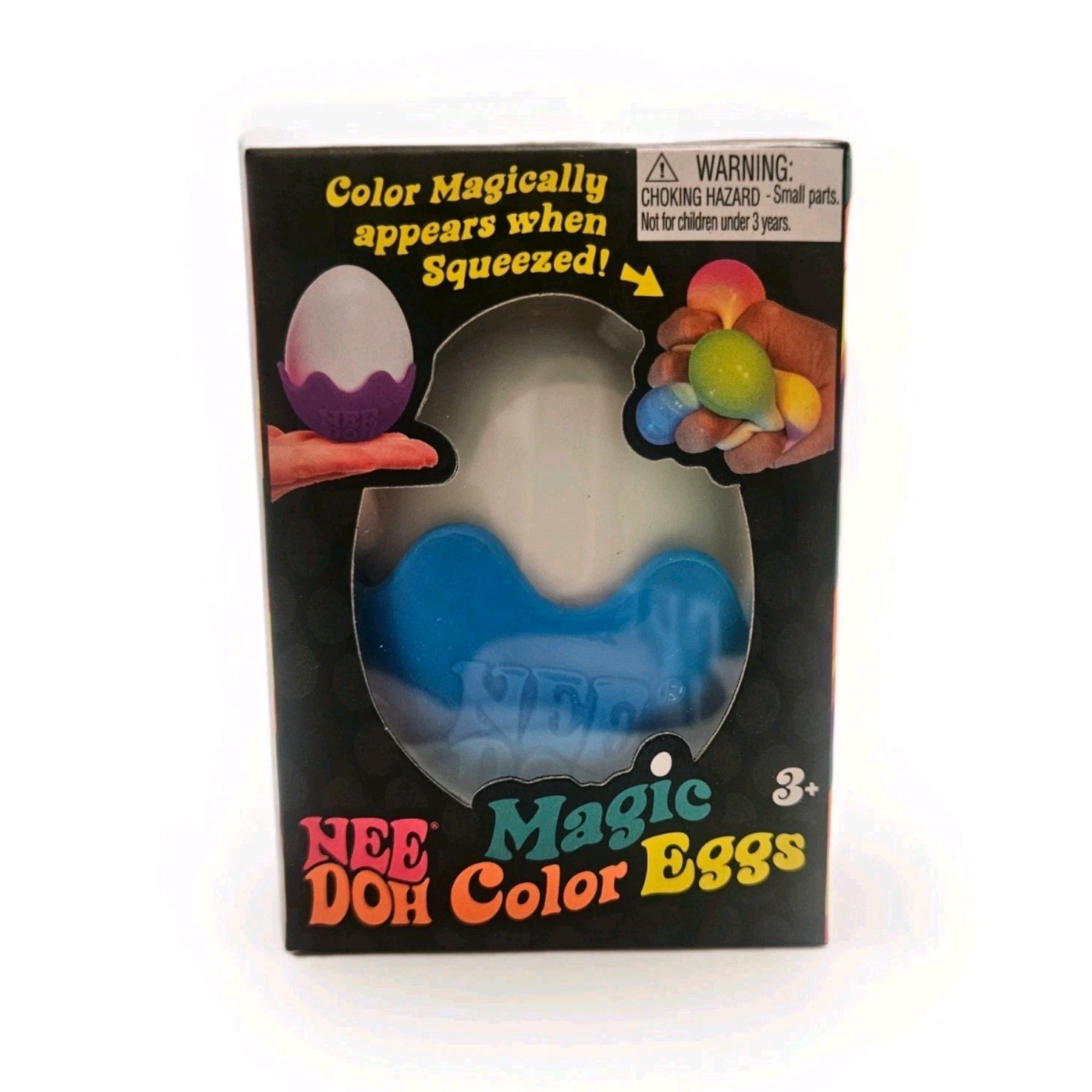 Nee Doh Magic Color Eggs Squeeze Toy Blue Ages 4-7 Recommended 3+ Years