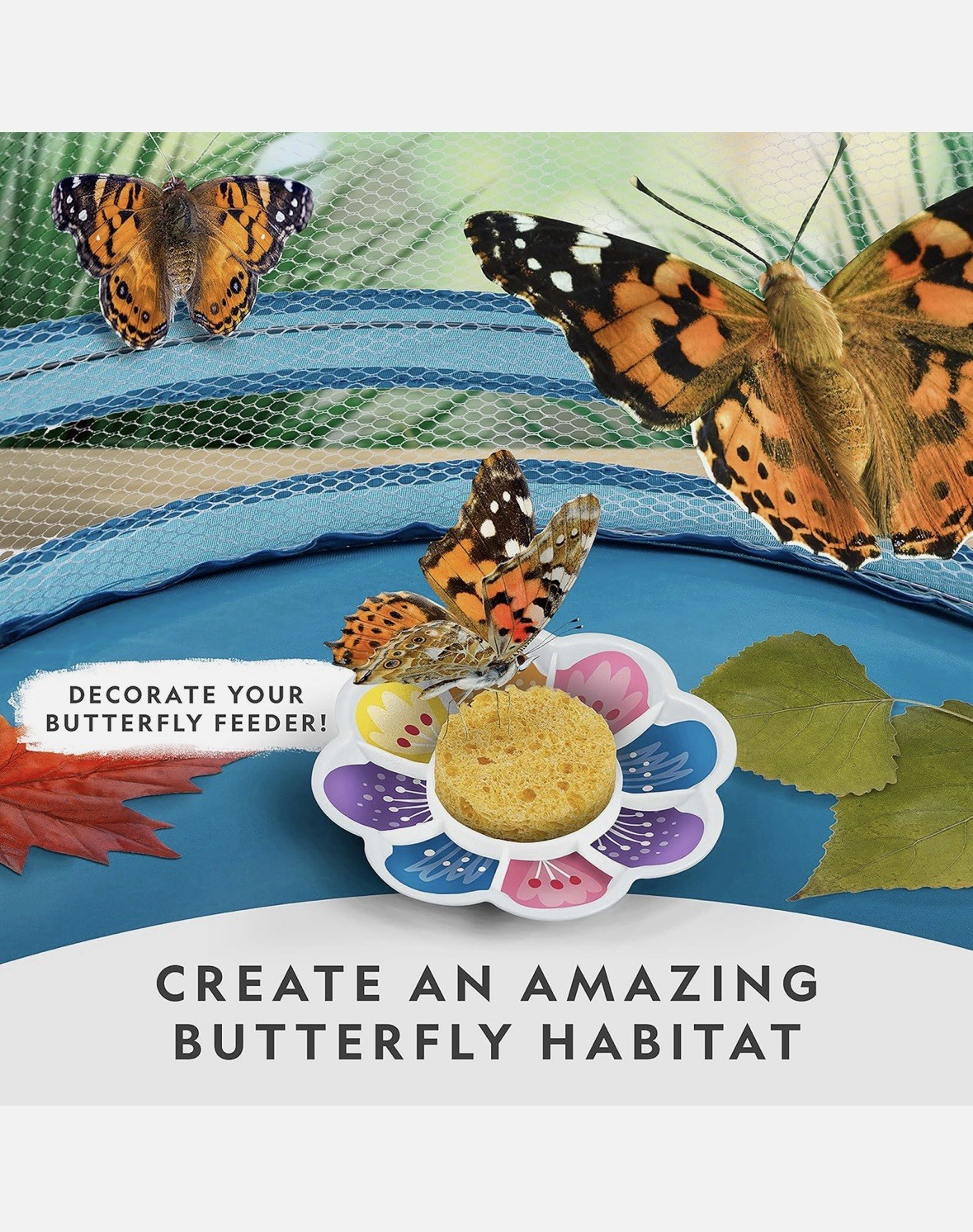 NATIONAL GEOGRAPHIC Butterfly Growing Kit Voucher for 5 Live Caterpillars STEM