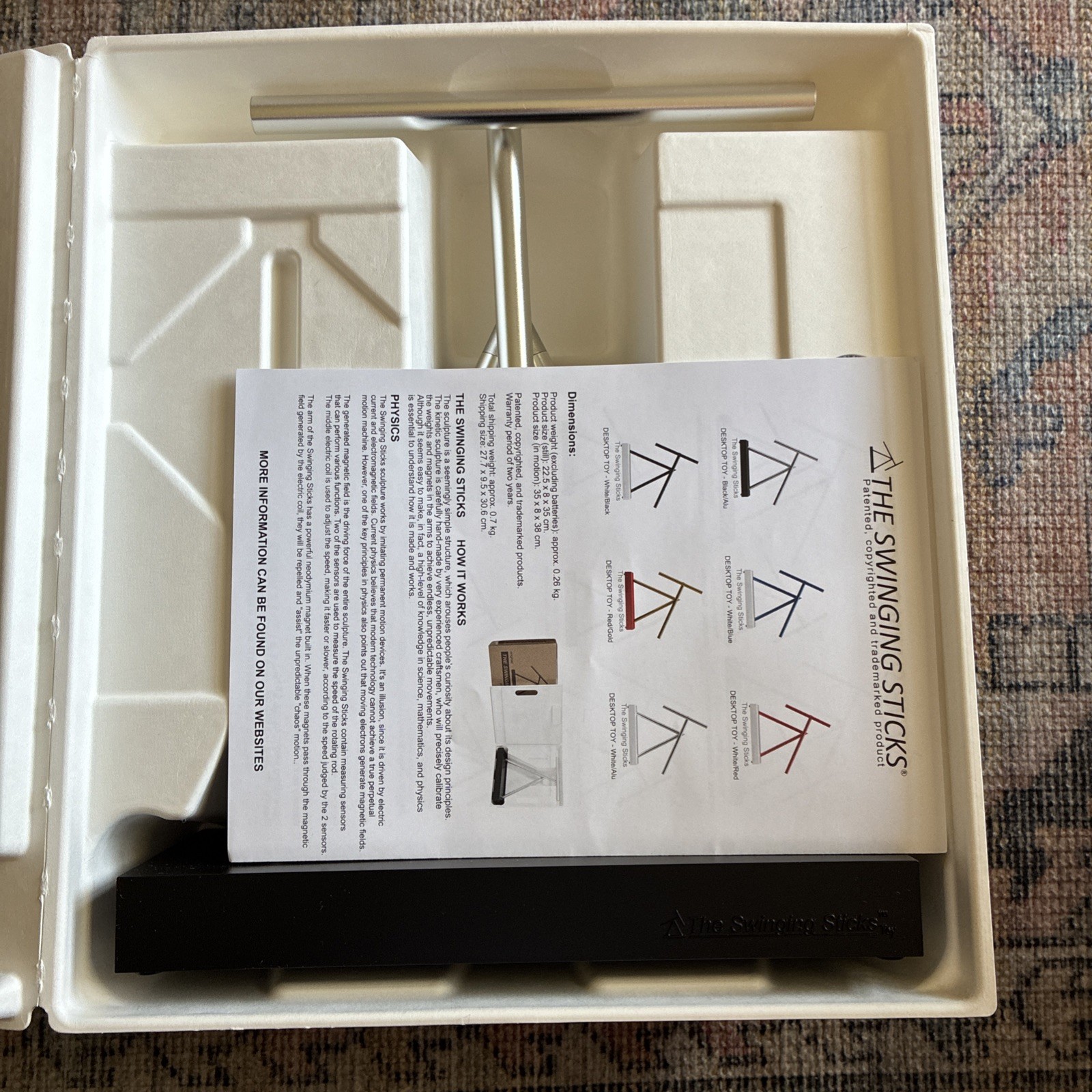 The Swinging Sticks Kinetic Energy Sculpture – Desktop Version