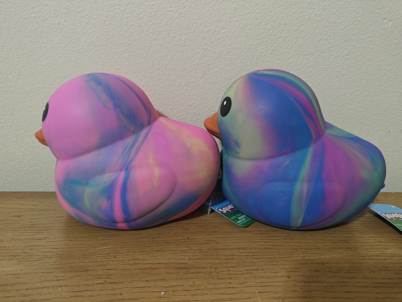 Sunny Days Jumbo Squeezy Duck XL Tie Dye Squishy Sensory Fidget NWT Lot Of 2