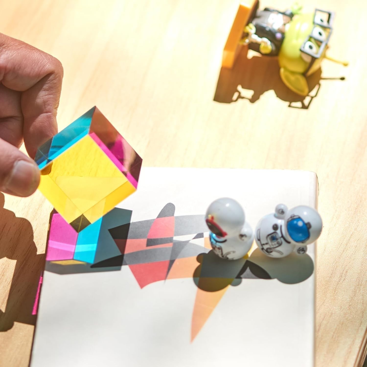 CMY Color Cube, 2.0 Inch (50Mm) Acrylic Mixing Color Cube Prism for Physics Educ
