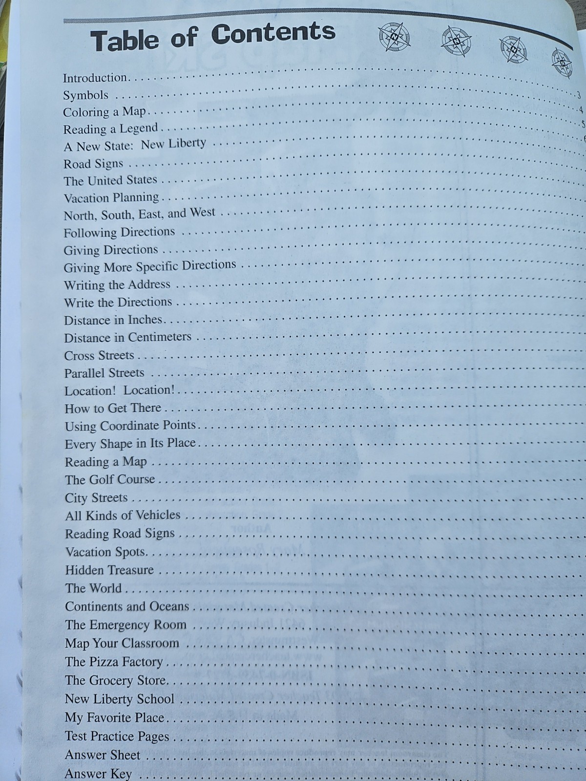 Social Studies Map Skills Grades 1, 2 and 3 Primary United States Teaching