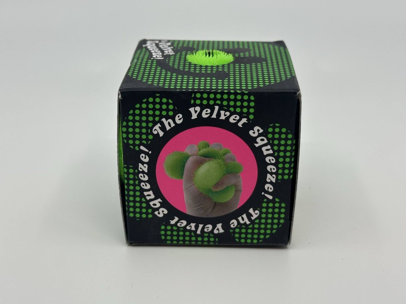 Green Needoh FUZZ BALL Flower Power Nee Doh Squishy NEE-DOH Fuzzball AUTHENTIC