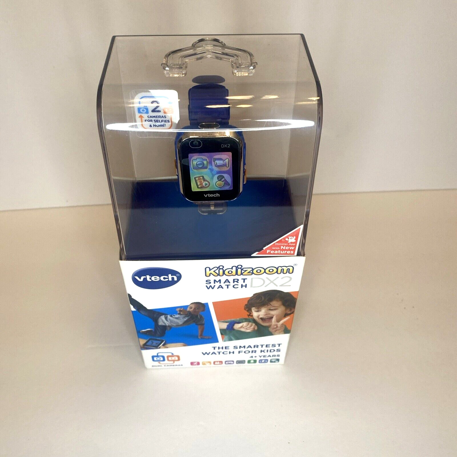 VTech KidiZoom Touchscreen splash Proof Wristband Smartwatch DX2, Blue NEW