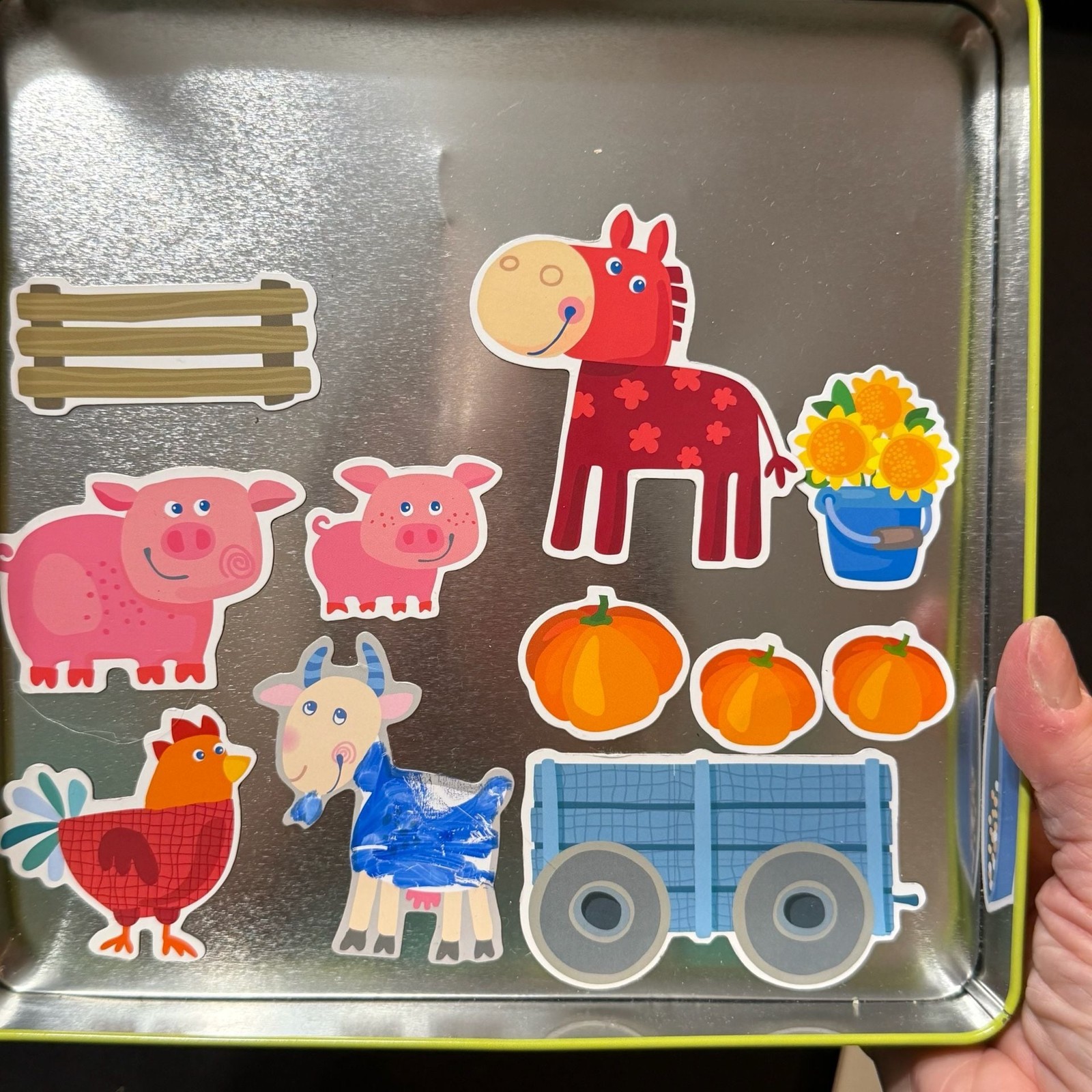 2 HABA Magnetic Games Dress-up Doll Lilli and Peter & Pauline’s Farm Travel Tins