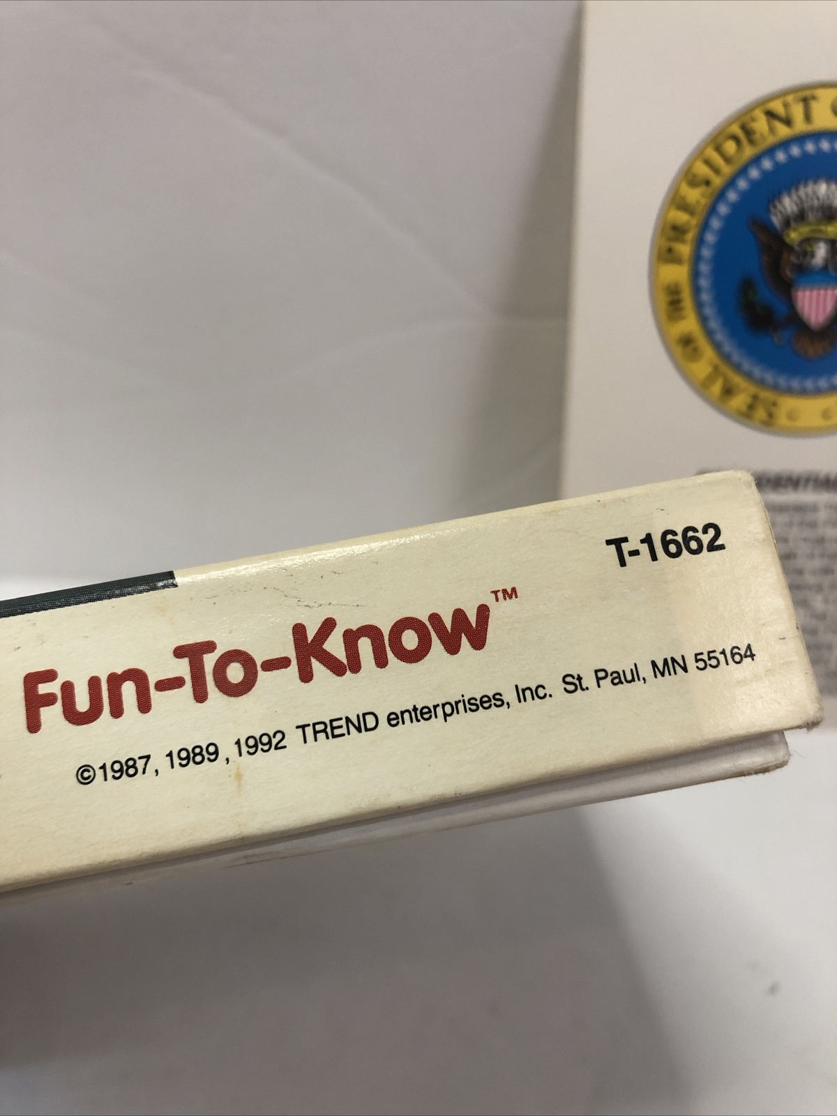 1992 Presidents of the United States (Trend Enterprises) Washington to Clinton