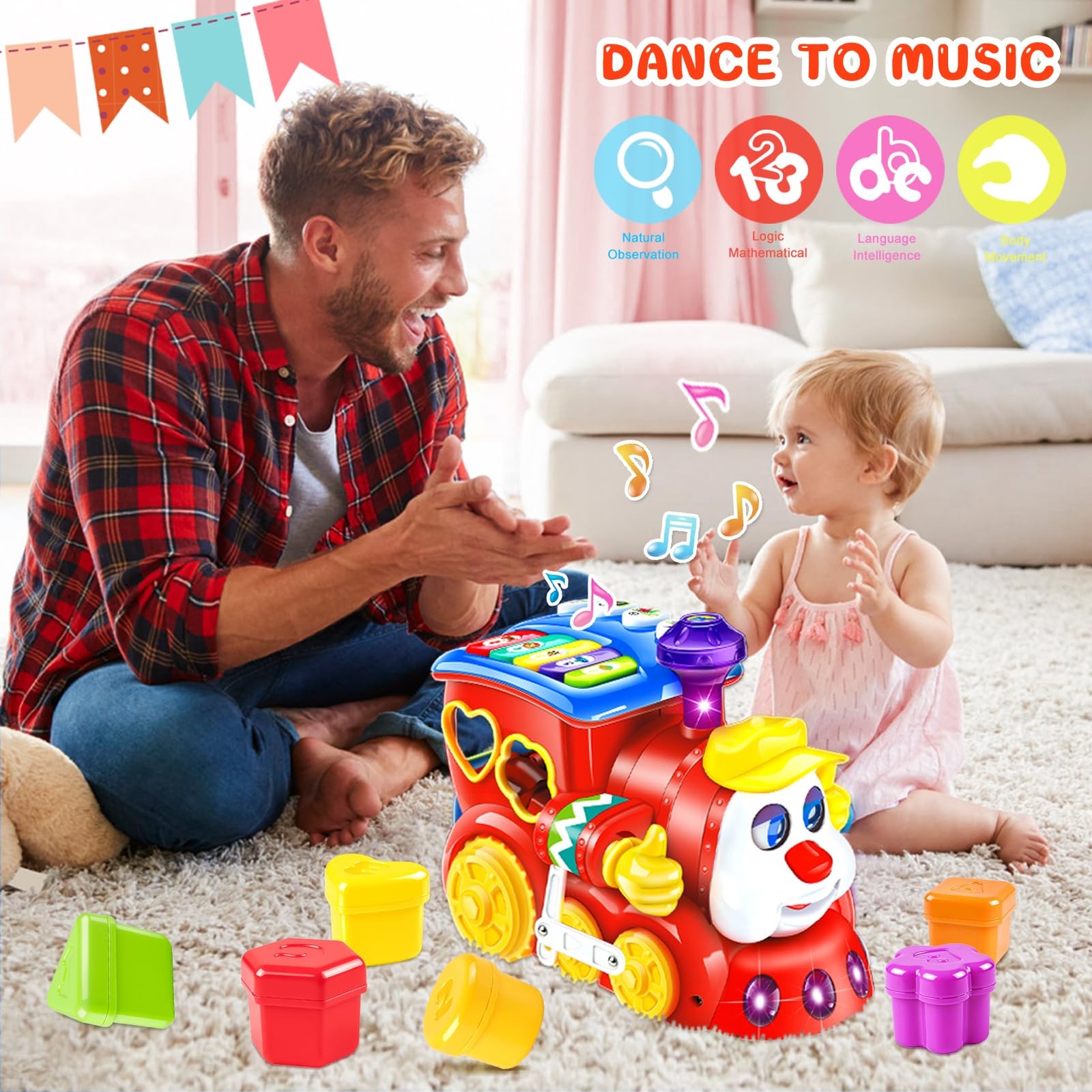 Baby Toys for 1 Year Old Boy Girl Gift Small, Red, Blue, Yellow, Green