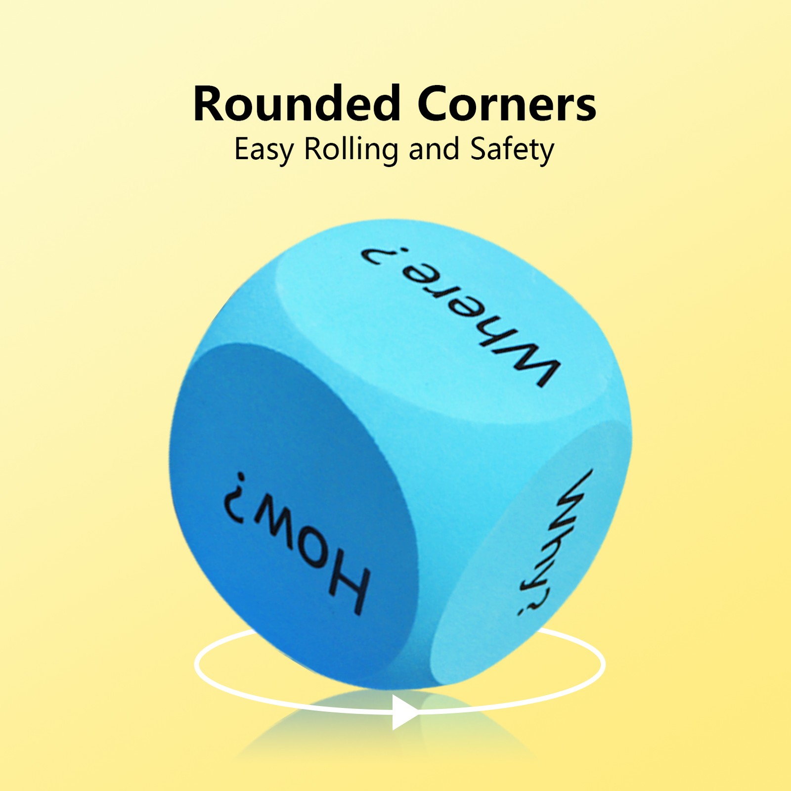 6-Sided Question Dice Cube for Classroom Activities for early learners