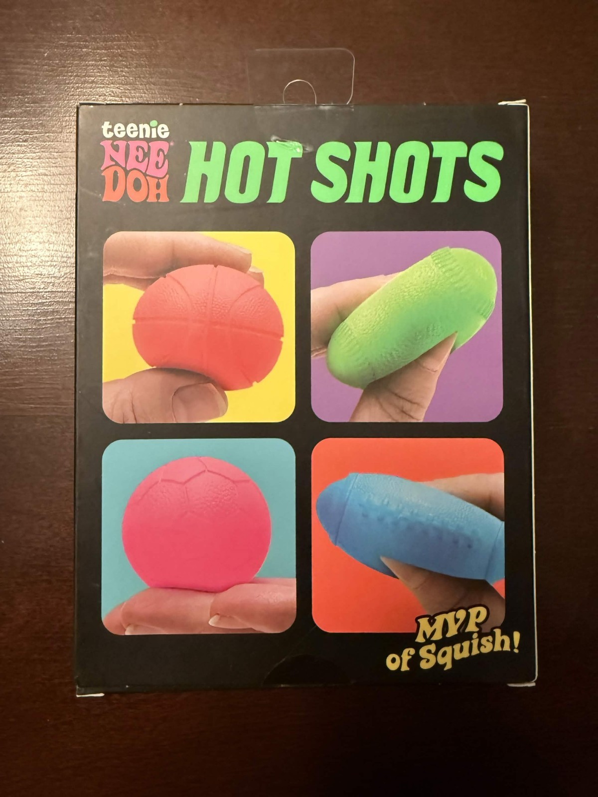 NeeDoh Teenie Hot Shots Squishy 4 Pack Sport Balls Viral NEW